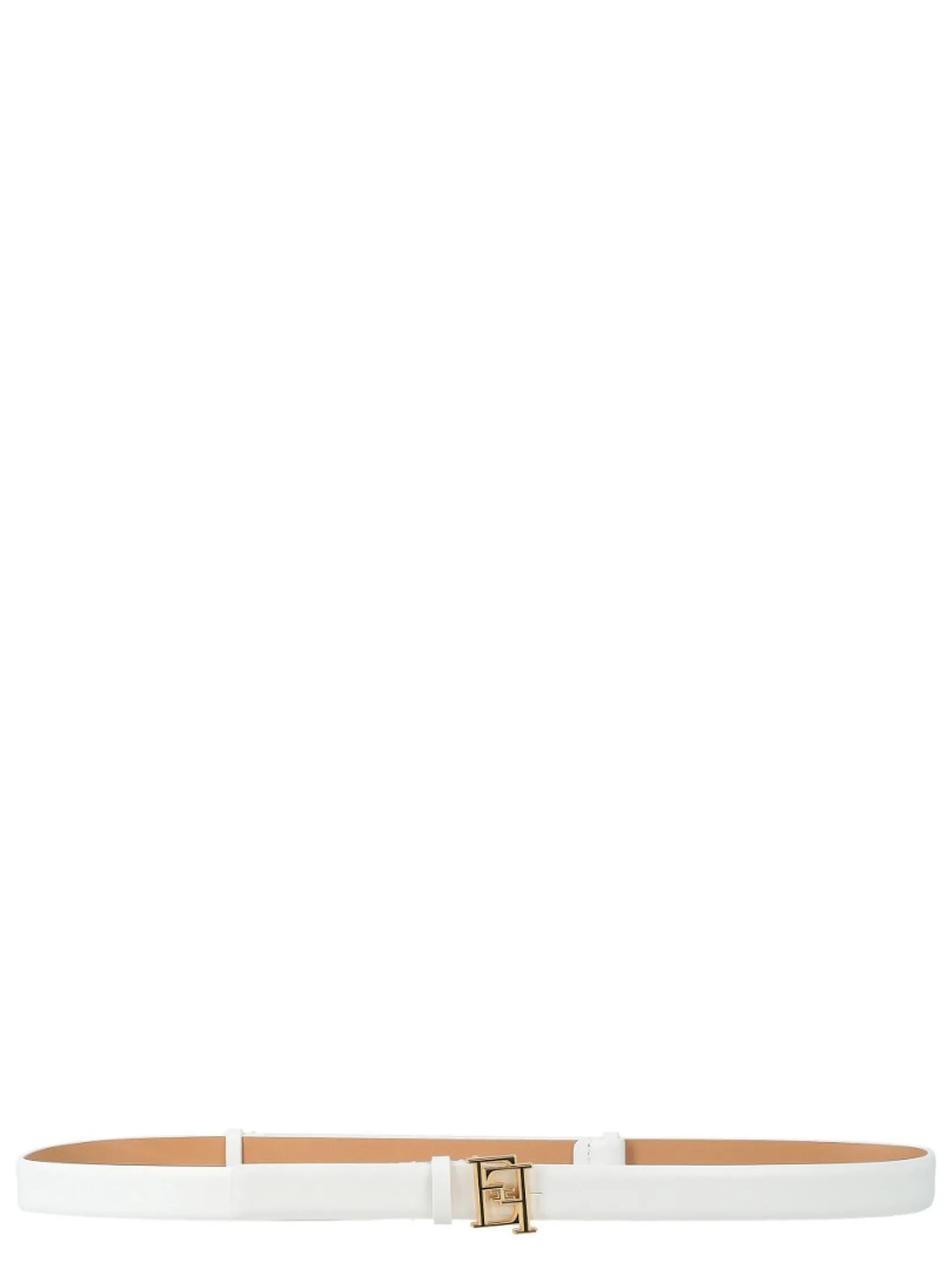 Elisabetta Franchi Cintura In Pelle Con Fibbia Avorio Ct92S61E2 172235