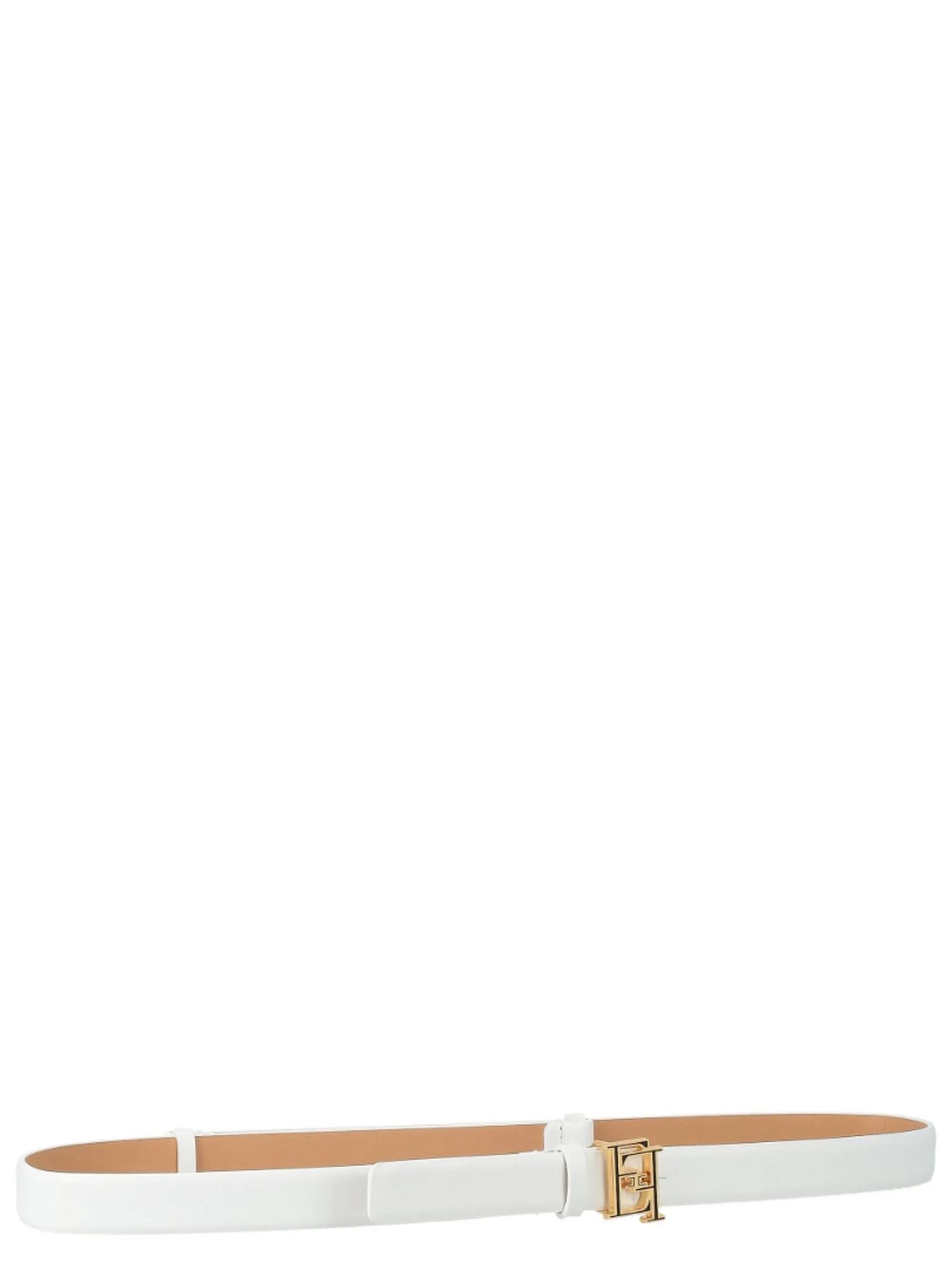 Elisabetta Franchi Cintura In Pelle Con Fibbia Avorio Ct92S61E2 172236