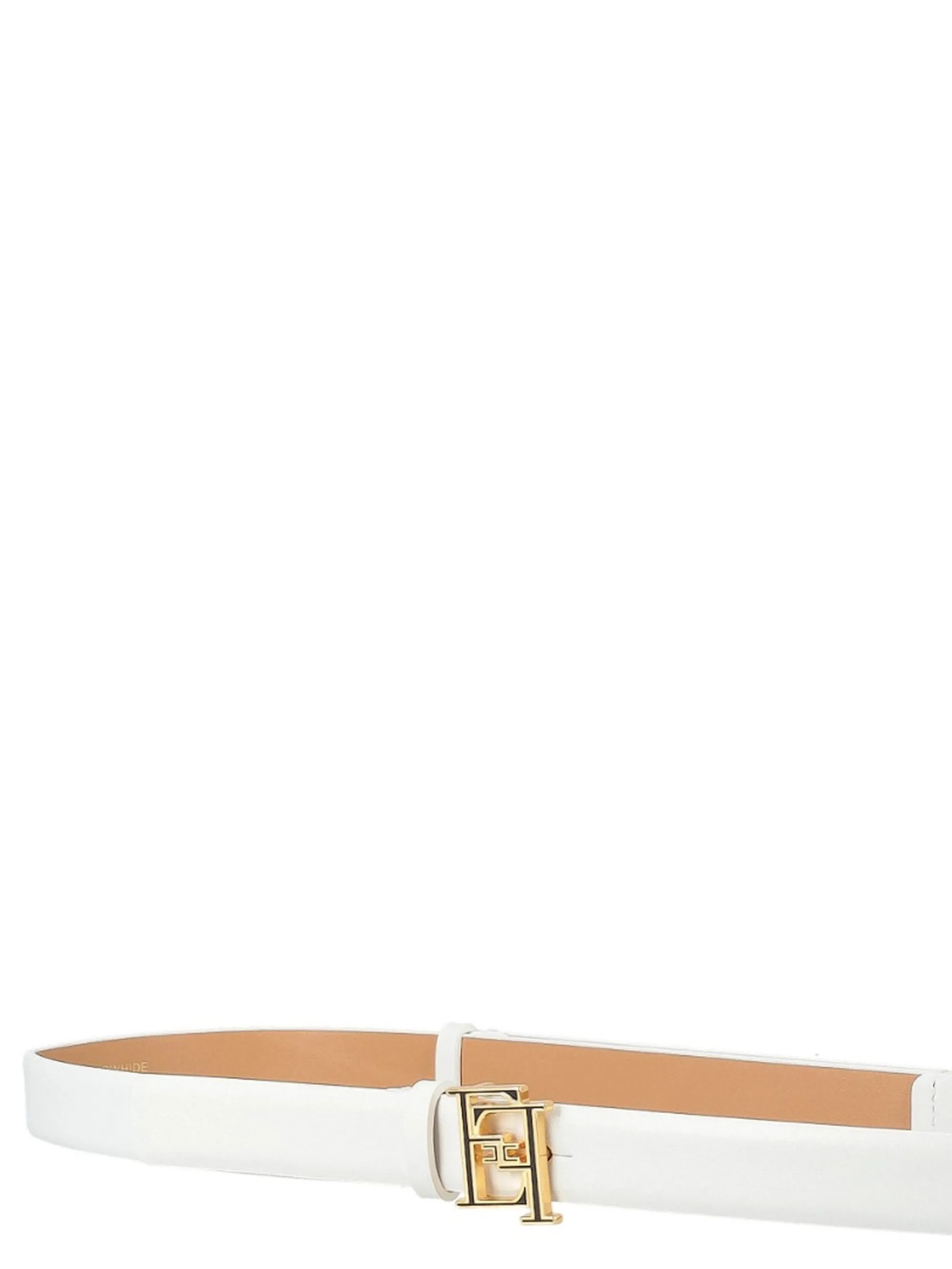 Elisabetta Franchi Cintura In Pelle Con Fibbia Avorio Ct92S61E2 172238