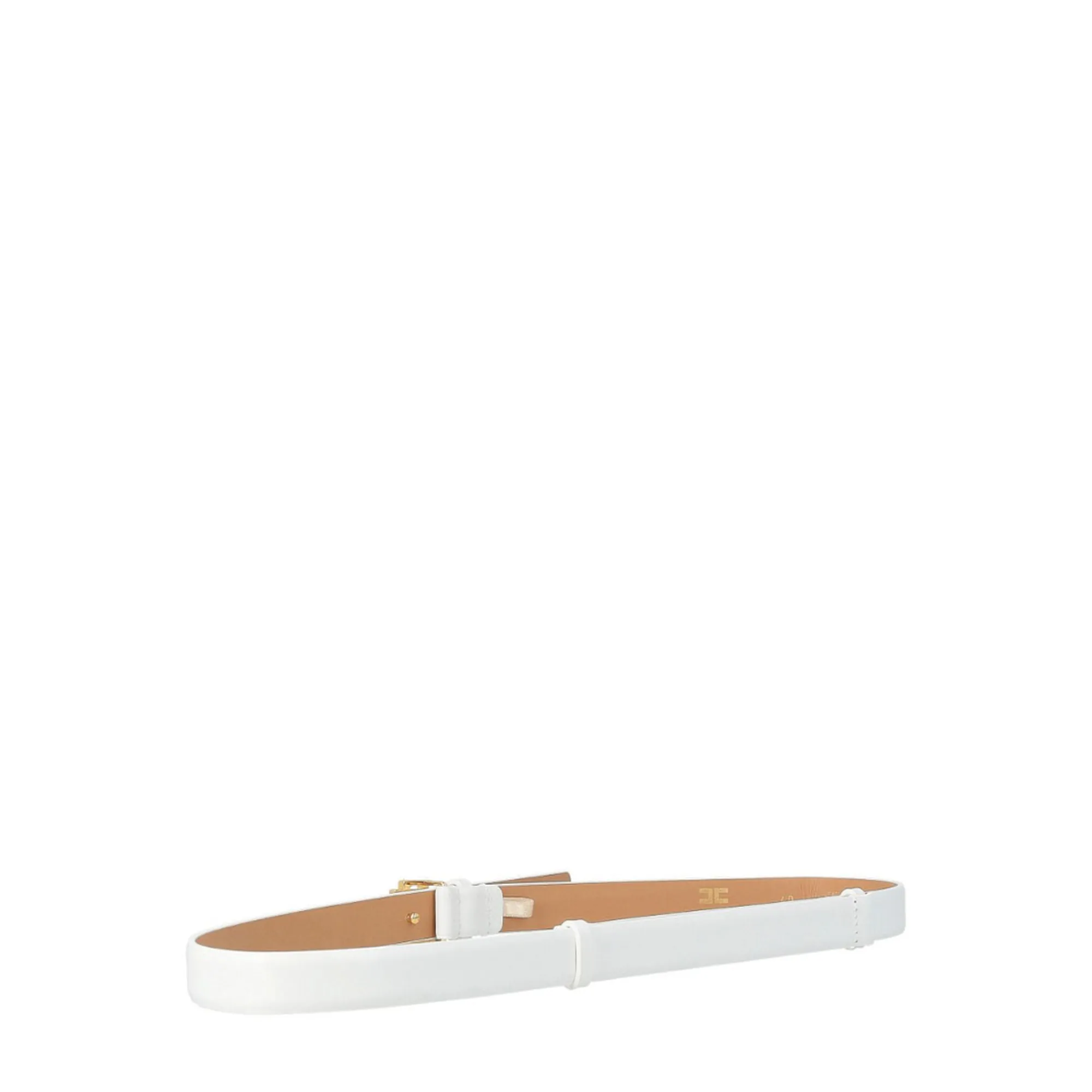 Elisabetta Franchi Cintura In Pelle Con Fibbia Avorio Ct92S61E2 179791