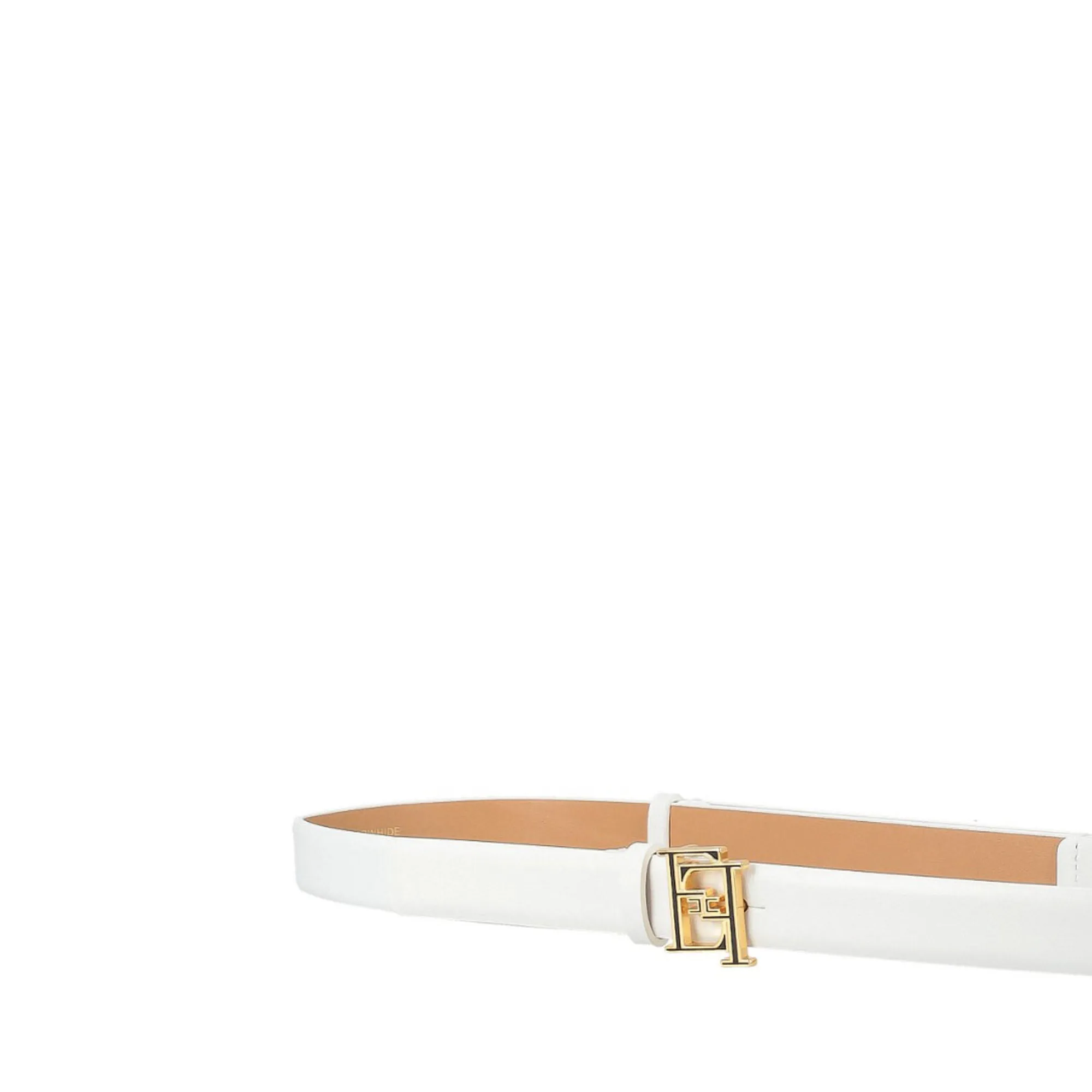 Elisabetta Franchi Cintura In Pelle Con Fibbia Avorio Ct92S61E2 179792