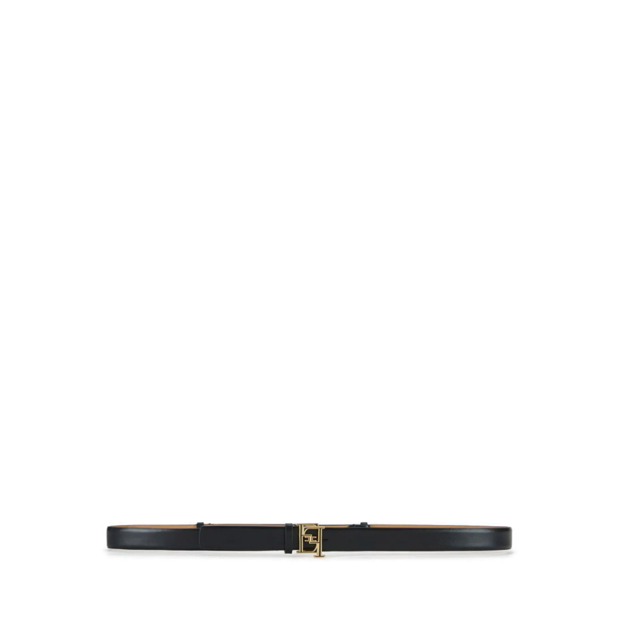 Elisabetta Franchi Cintura In Pelle Con Fibbia Nero Ct92S61E2 179795