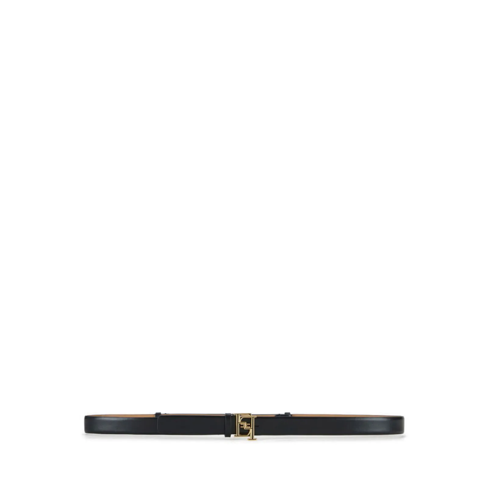 Elisabetta Franchi Cintura In Pelle Con Fibbia Nero Ct92S61E2 179795