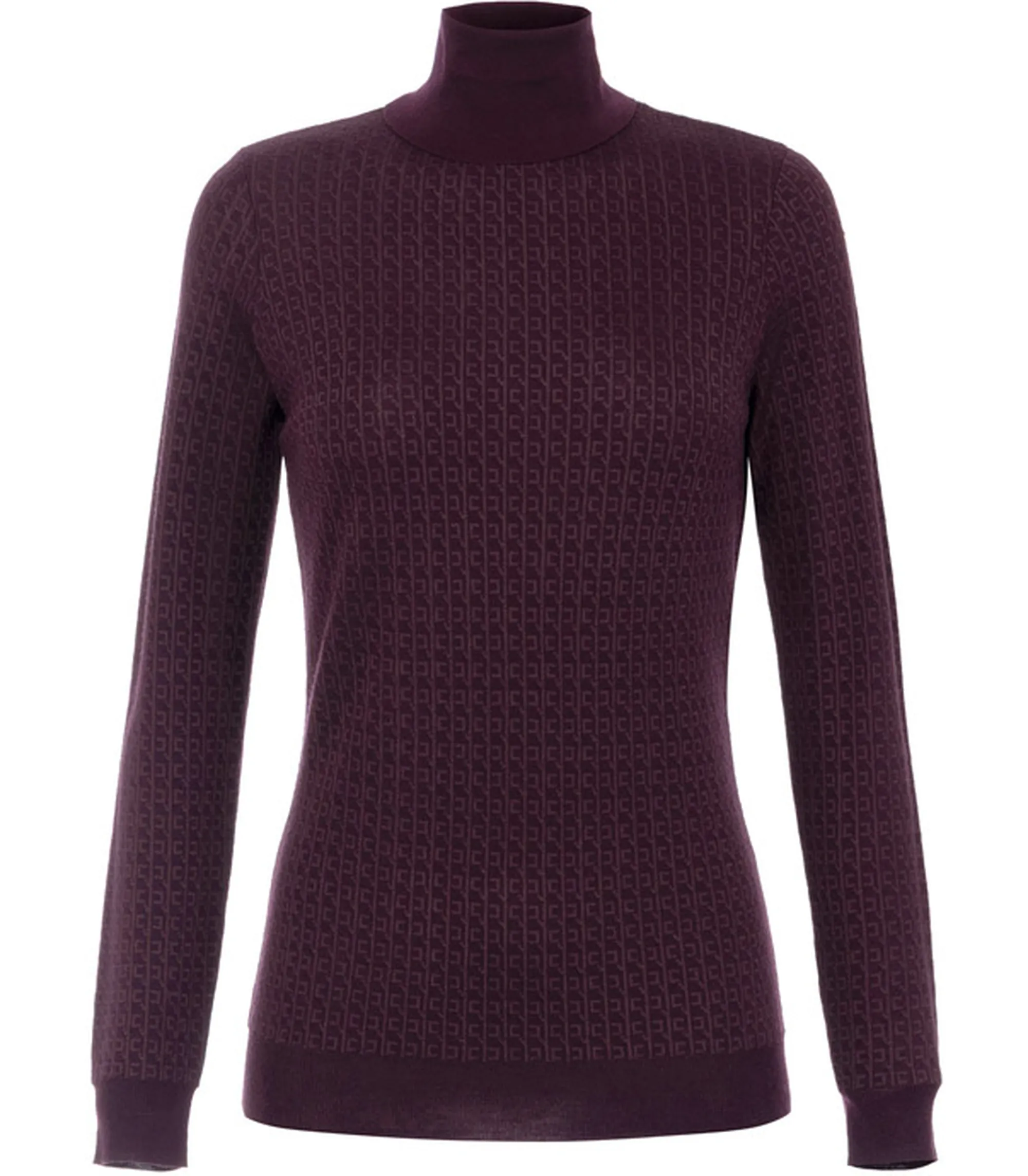 Elisabetta Franchi Dolcevita In Lana Con Micro Logo Jacquard Mk23S56E2 153582