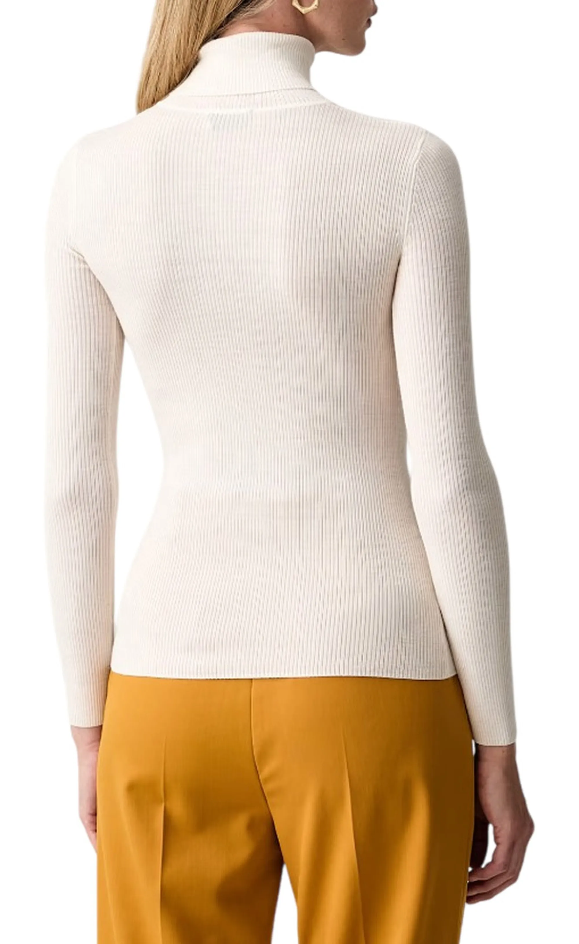 Elisabetta Franchi Dolcevita In Maglia A Costine Burro Mk18B66E2 185090