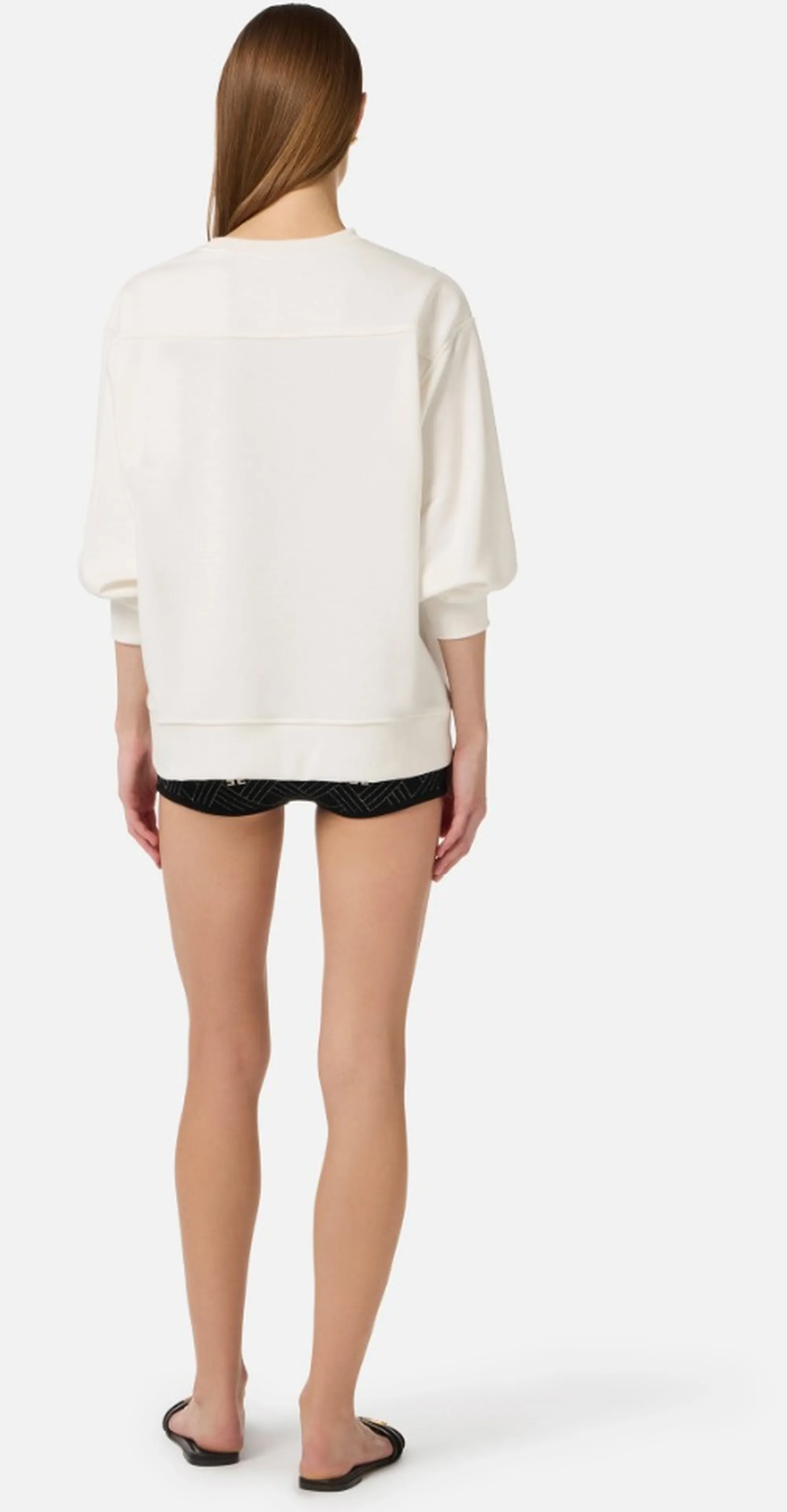 Elisabetta Franchi B'Felpa In Jersey Con Cut Out' Ivory Md01261E2 172288