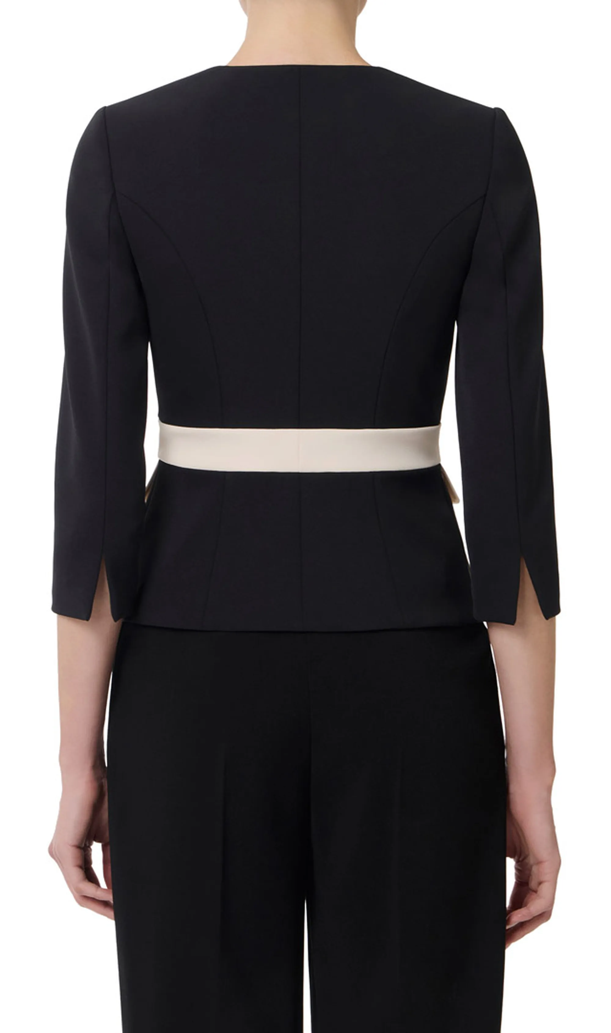 Elisabetta Franchi Giacca Color Bloch In Doppio Crepe Git0156E2 153671