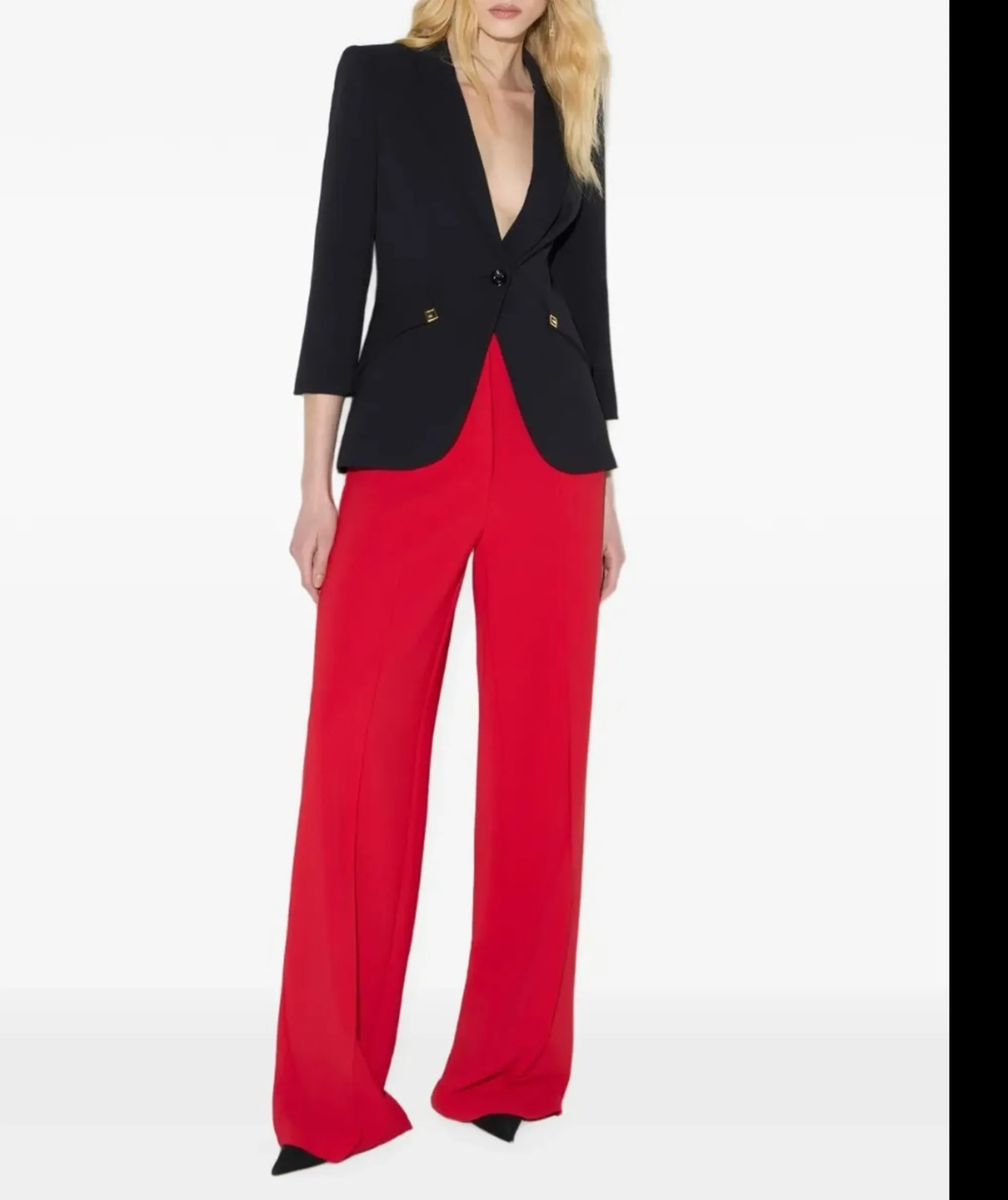 Elisabetta Franchi B'Satin Crepe Jacket' Black Gi27567E2 188352