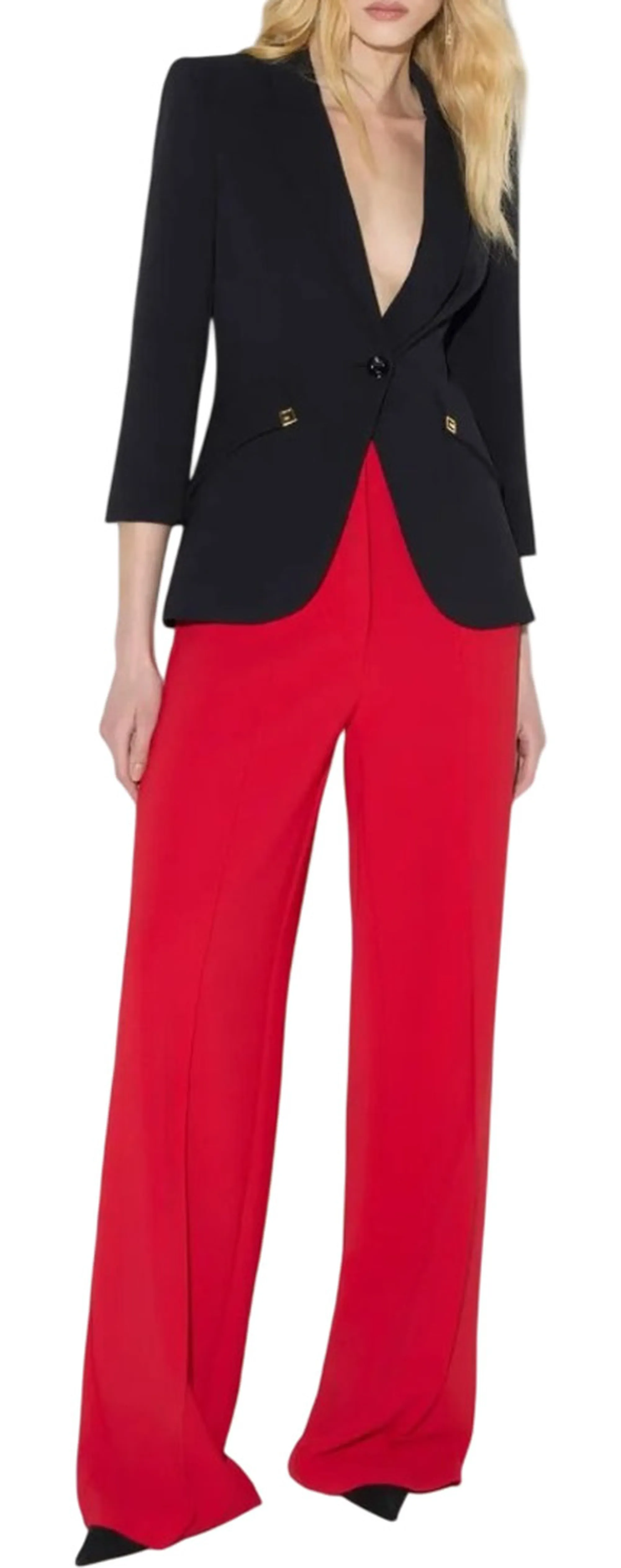 Elisabetta Franchi B'Satin Crepe Jacket' Black Gi27567E2 189043