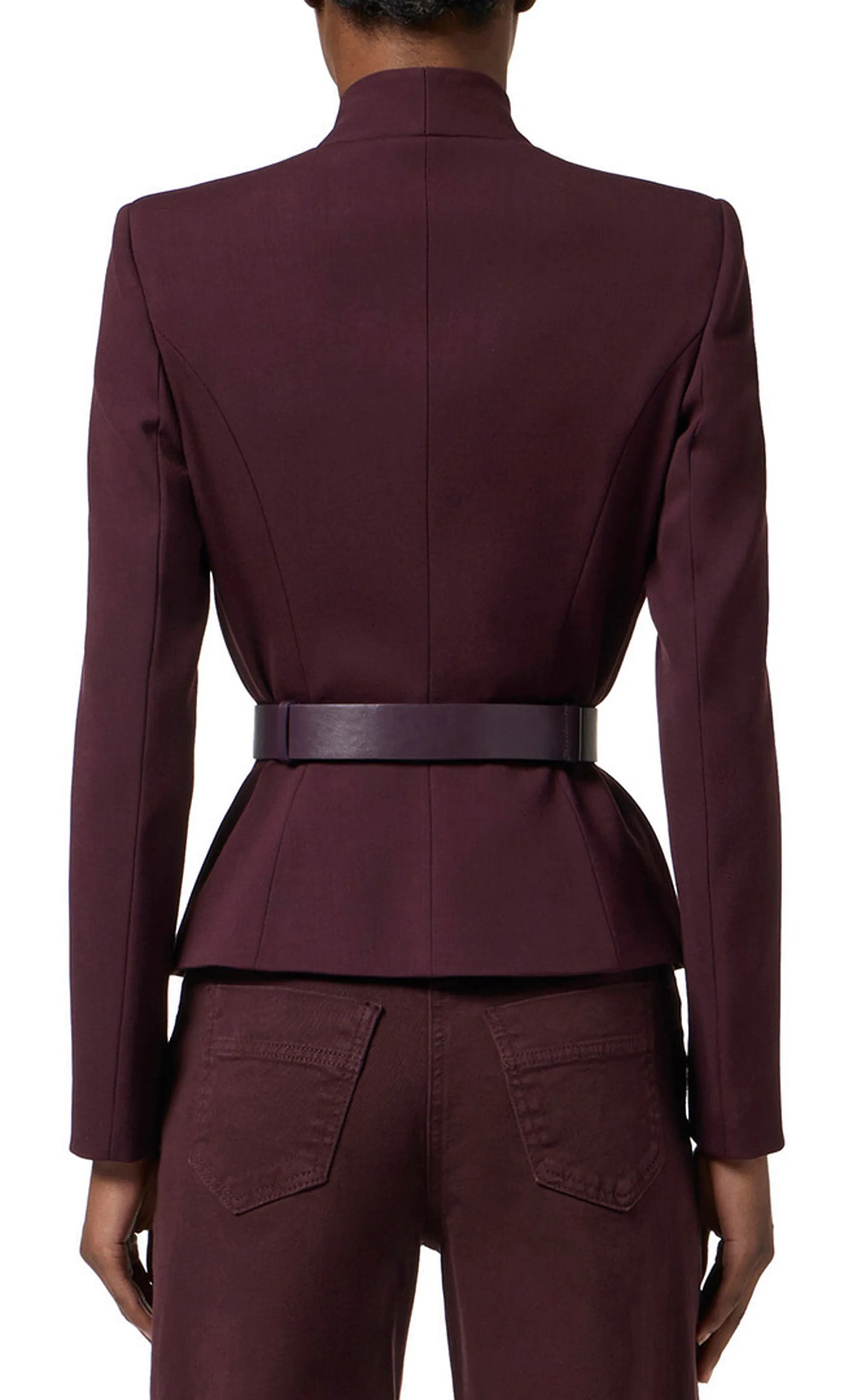 Elisabetta Franchi Giacca In Crepe Con Rever In Raso Gi17656E2 153681