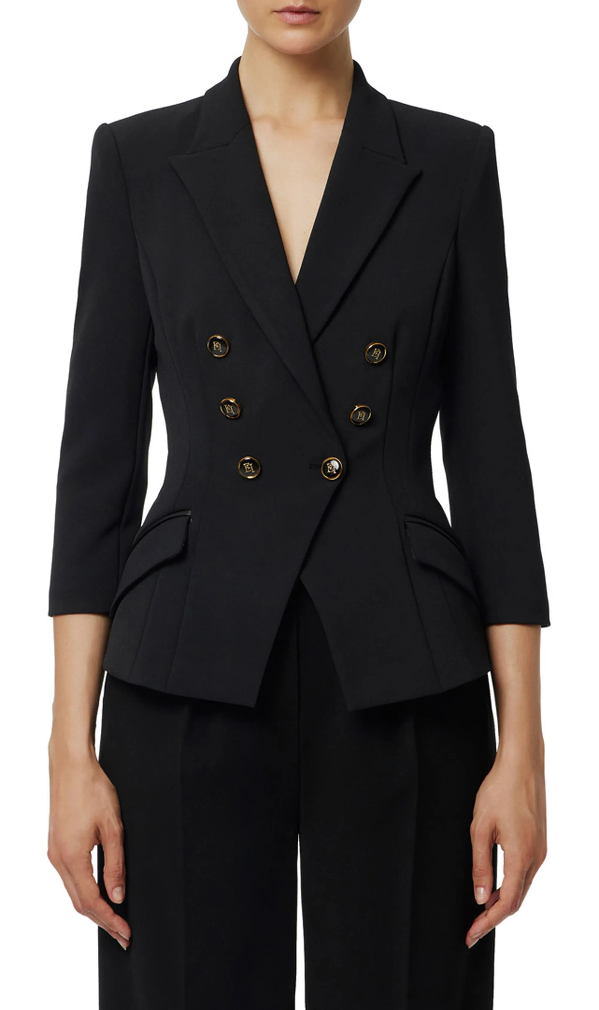 Elisabetta Franchi Giacca In Doppio Crepe Gi17456E2 153690
