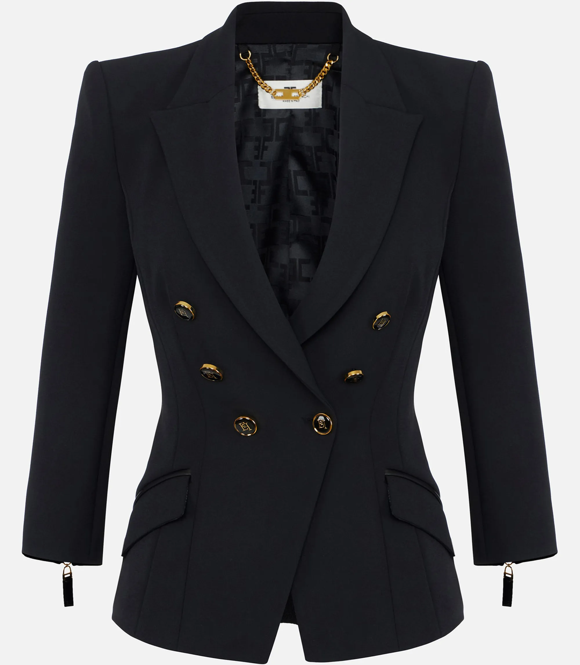 Elisabetta Franchi B'Double Crepe Jacket' Black Gi17456E2 153267