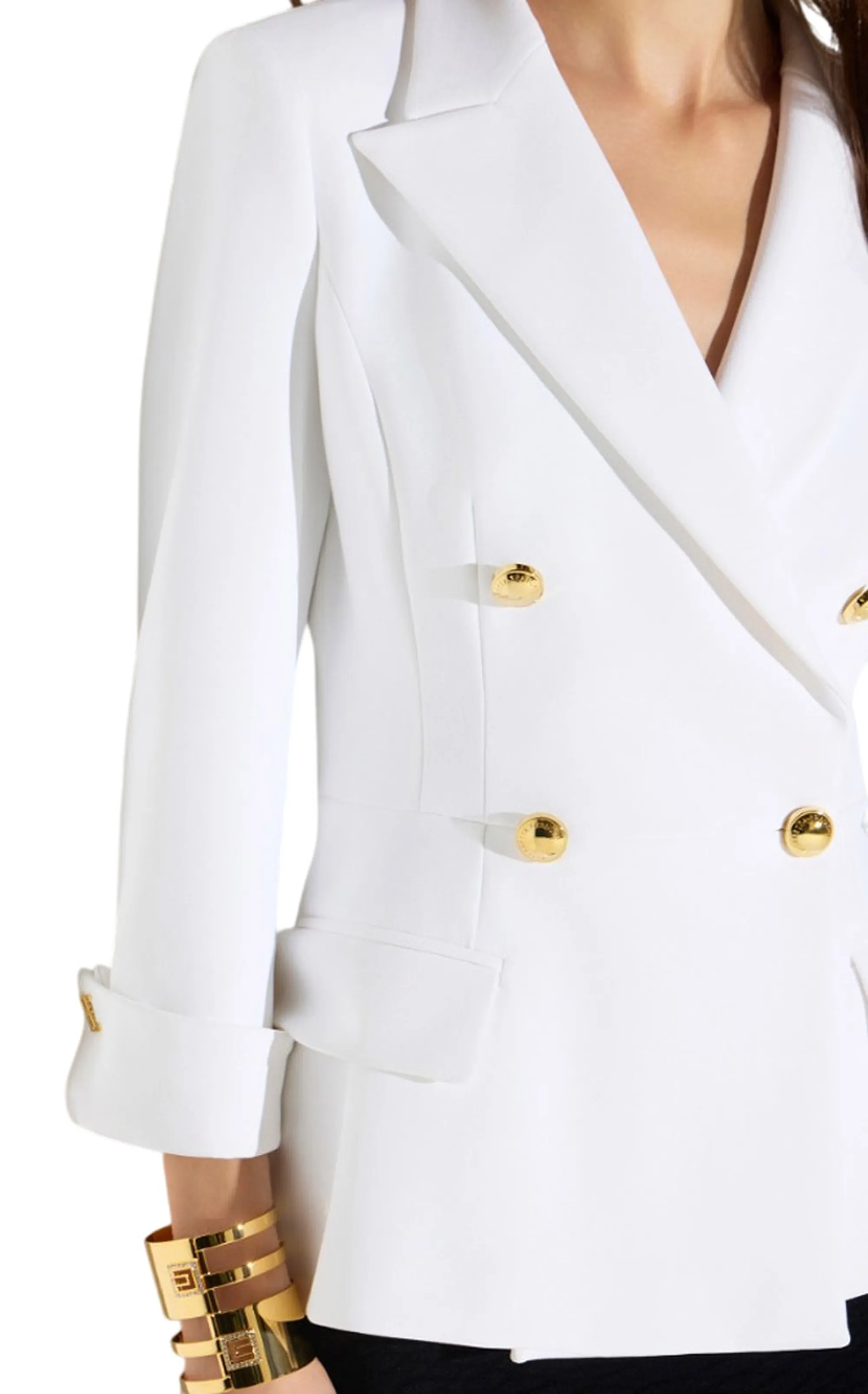 Elisabetta Franchi B'Double Stretch Crepe Jacket' Ivory Gi26766E2 185141