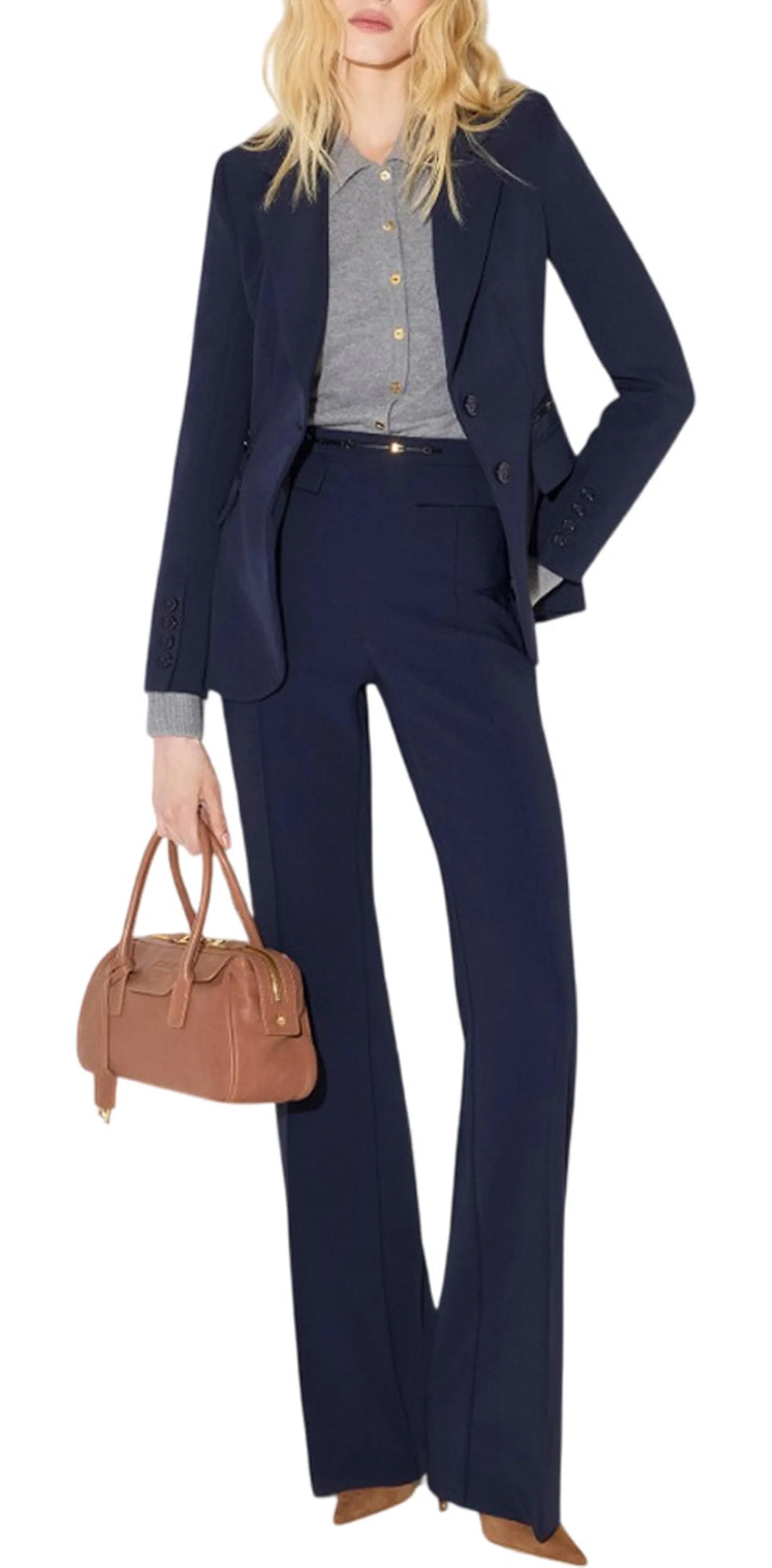 Elisabetta Franchi B'Double Stretch Crepe Jacket' Blu Gi27466E2 185154