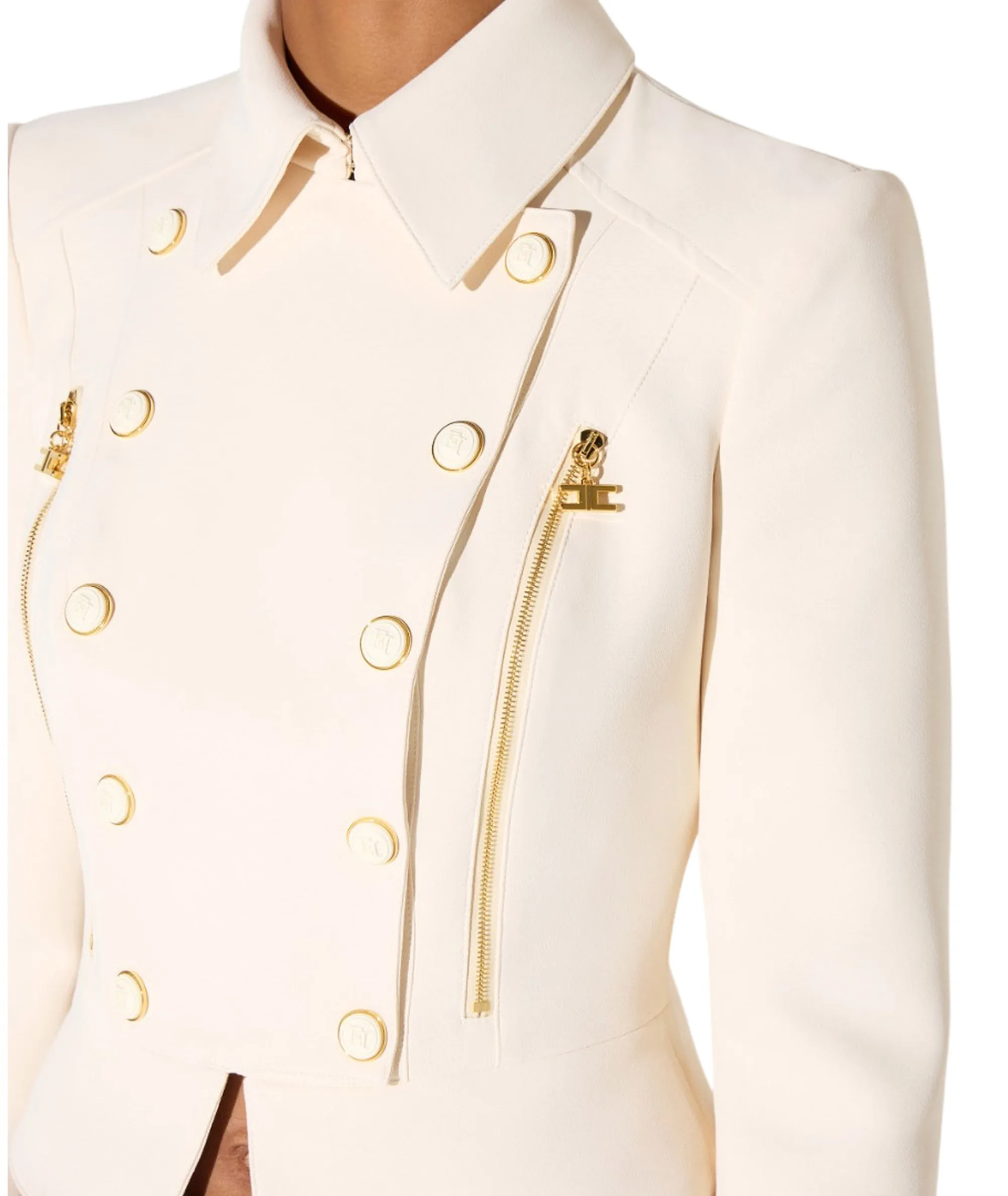 Elisabetta Franchi B'Double Stretch Crepe Jacket' Butter Gi26966E2 189022