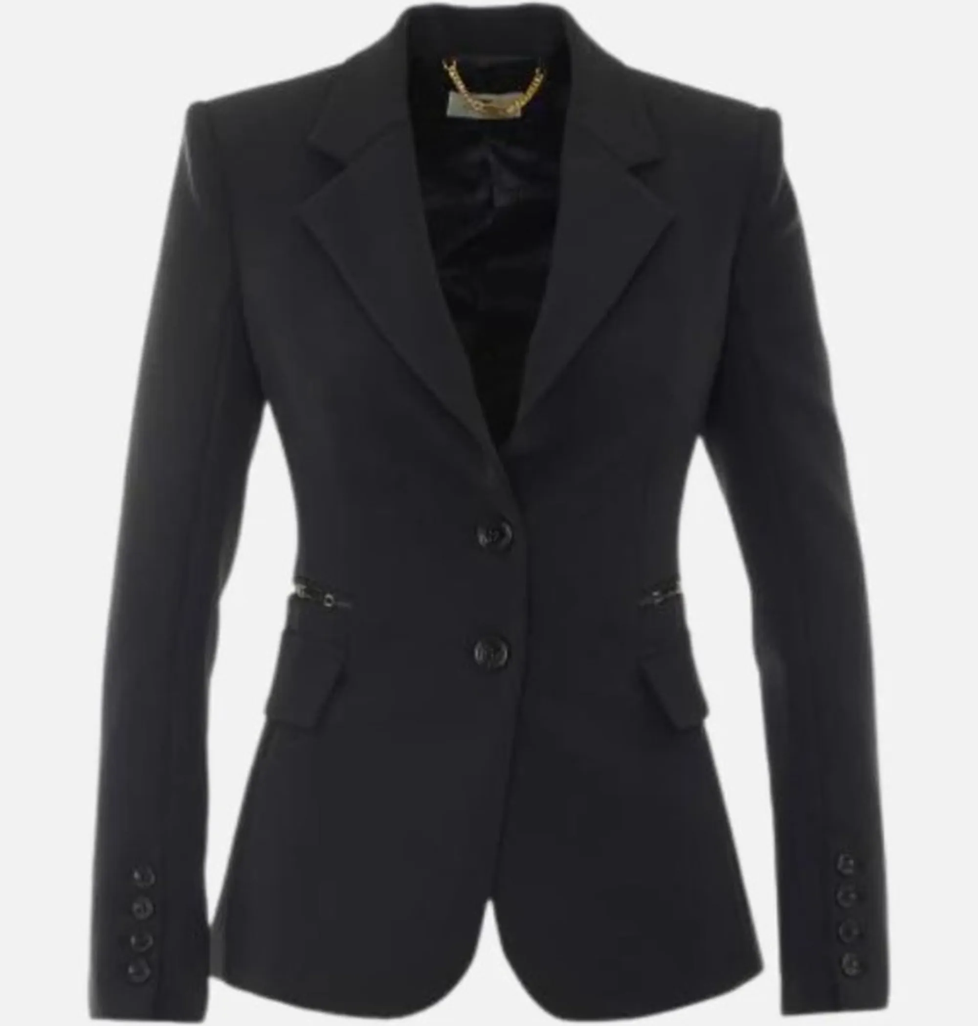 Elisabetta Franchi Giacca In Doppio Crepe Stretch Nero Gi27466E2 184475