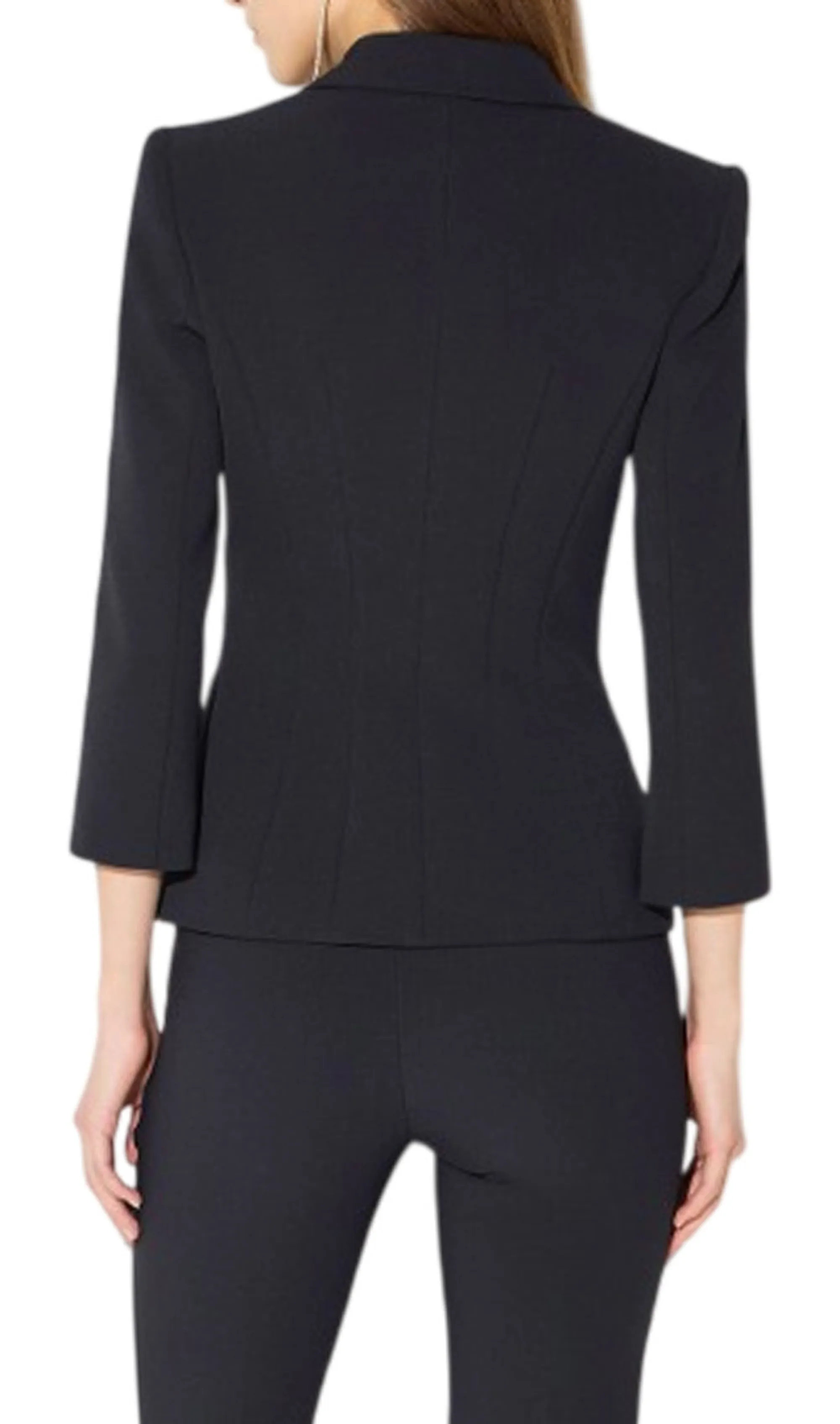 Elisabetta Franchi B'Double Stretch Crepe Jacket With Jewel Logo' Black Gi26866E2 185149
