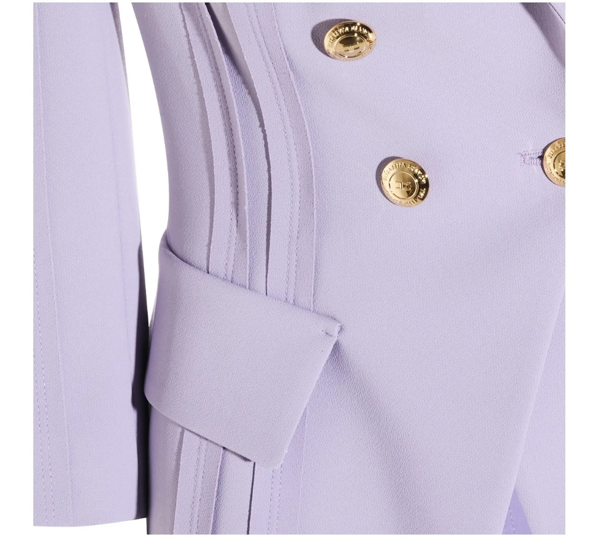 Elisabetta Franchi B'Double Stretch Crepe Jacket With Raw-Cut Patterns' Small Gi21861E2 172390