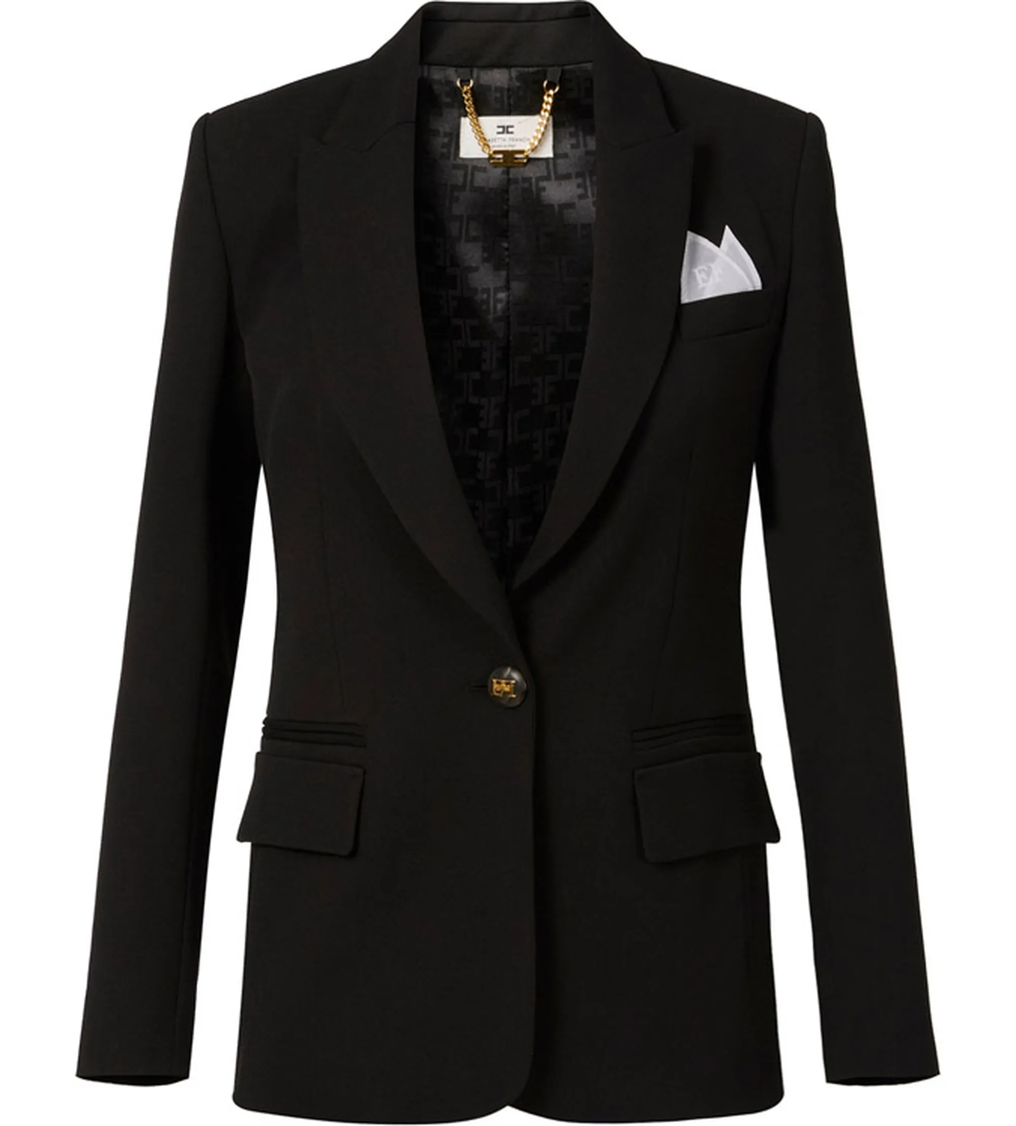 Elisabetta Franchi B'Cotton Gabardine Jacket' Black Gi17056E2 153883