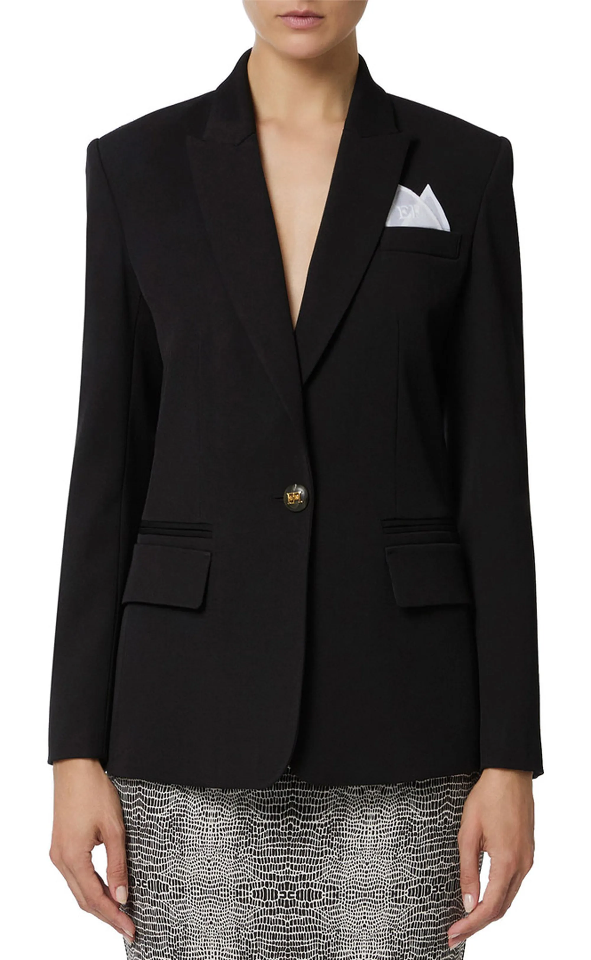 Elisabetta Franchi B'Cotton Gabardine Jacket' Black Gi17056E2 153885