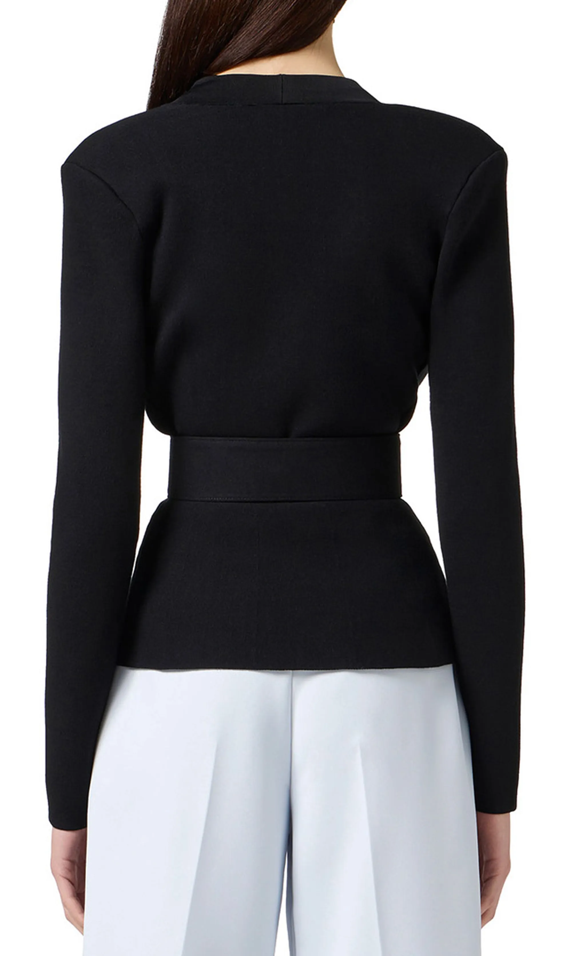 Elisabetta Franchi B'Knitted Jacket With Belt' Black Mk48S57E2 159941