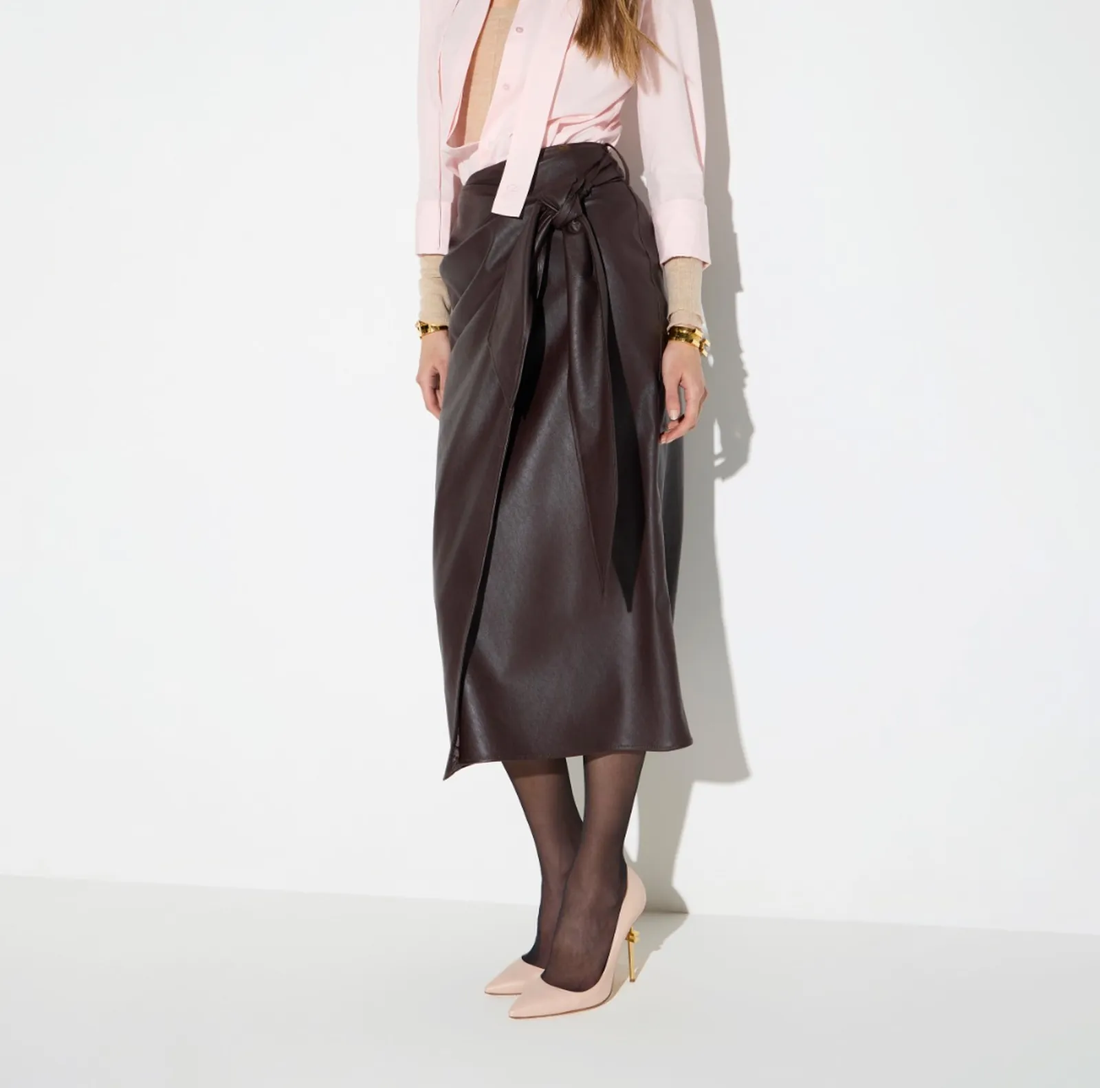Elisabetta Franchi Gonna Con Fusciacca Cioccolato Go21866E2 184480