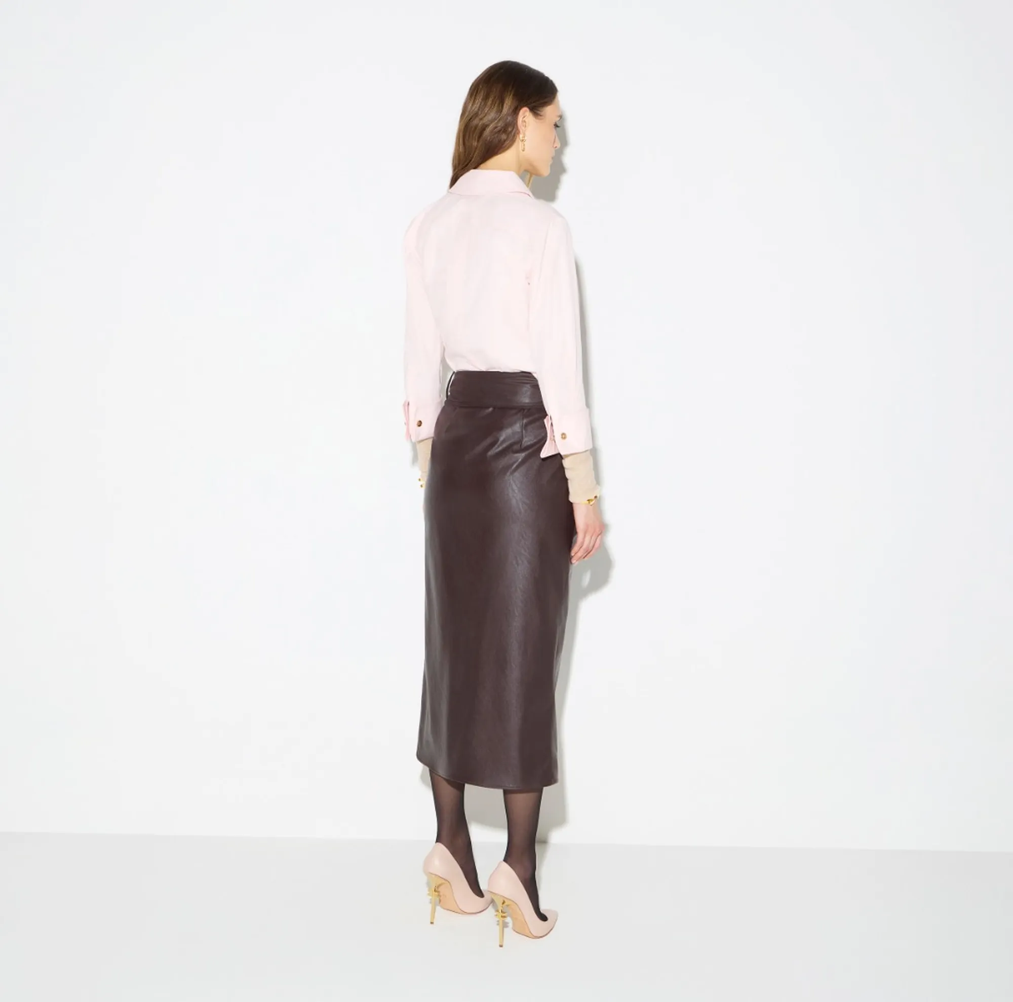 Elisabetta Franchi Gonna Con Fusciacca Cioccolato Go21866E2 184482