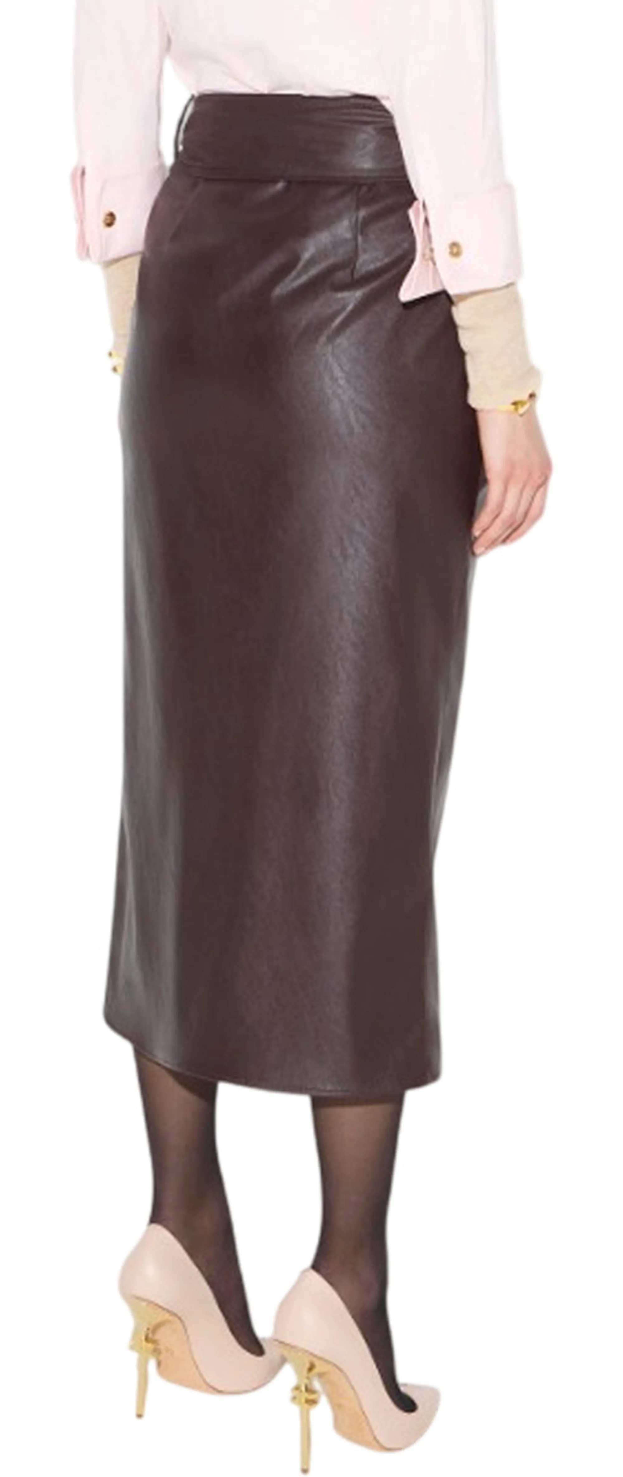 Elisabetta Franchi B'Skirt With Satin' Chocolate Go21866E2 185143