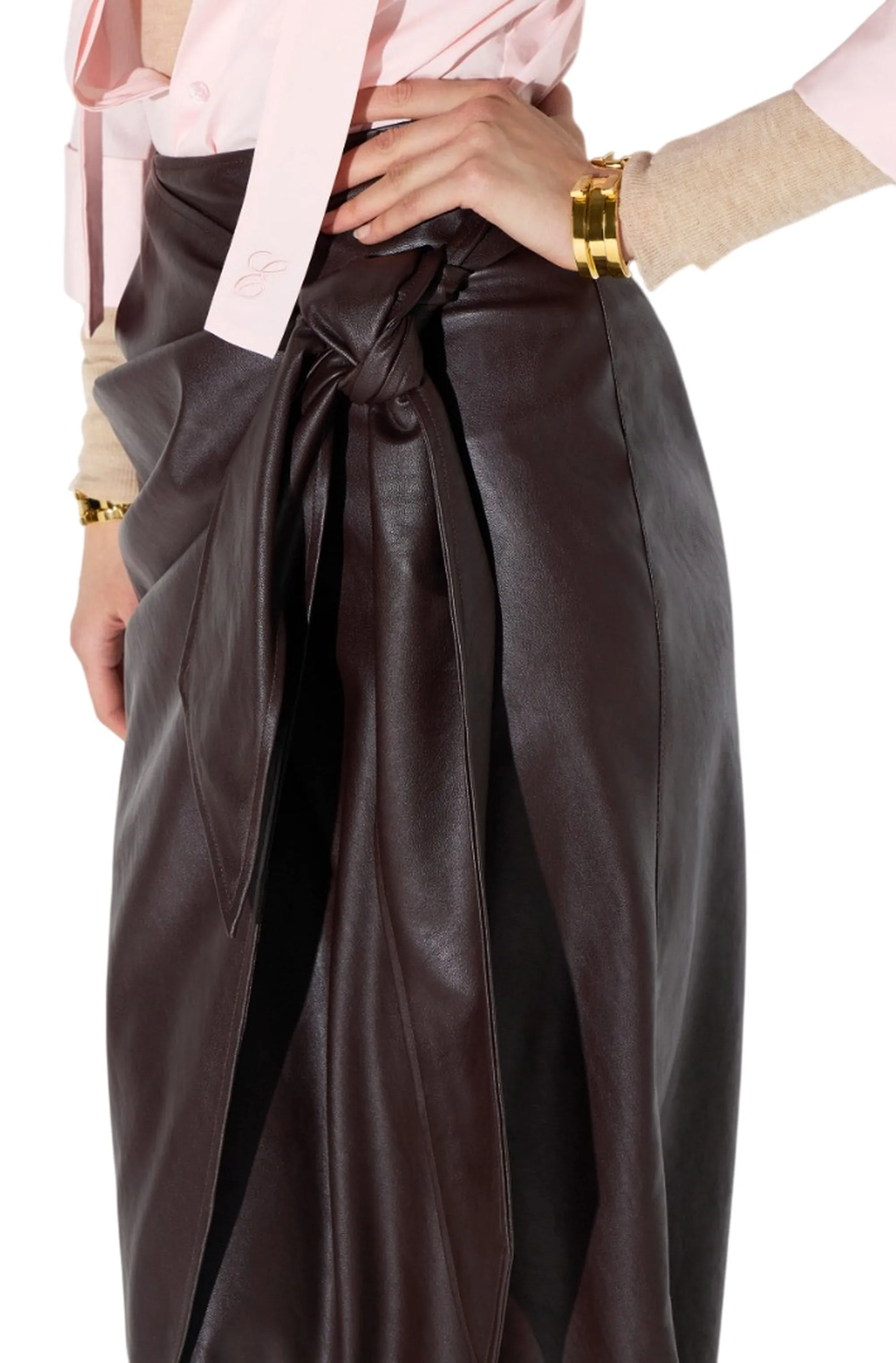 Elisabetta Franchi B'Skirt With Satin' Chocolate Go21866E2 185145