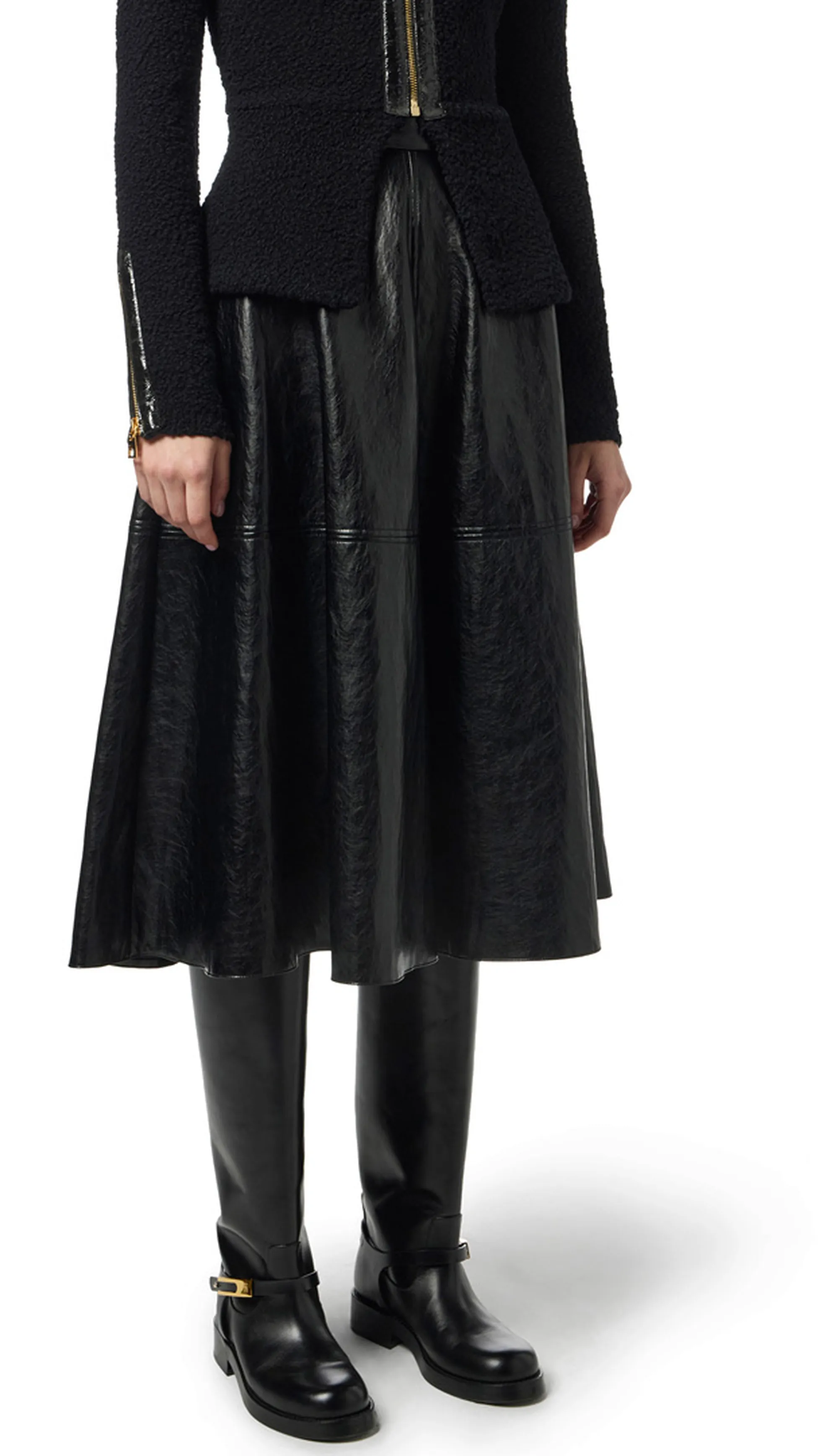 Elisabetta Franchi Gonna In Craquele Con Dettagli Logo Go13656E2 153657