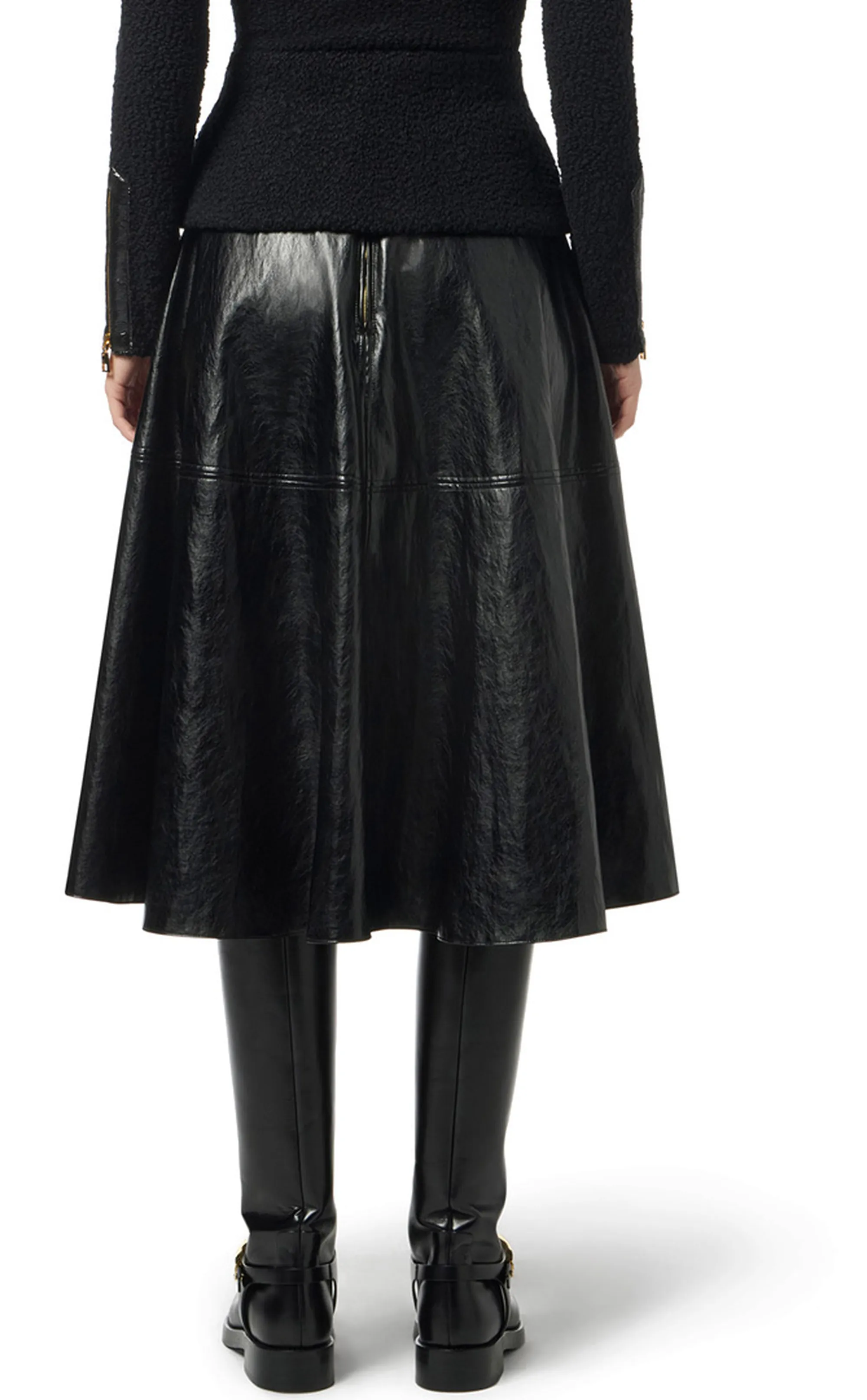 Elisabetta Franchi Gonna In Craquele Con Dettagli Logo Go13656E2 153658