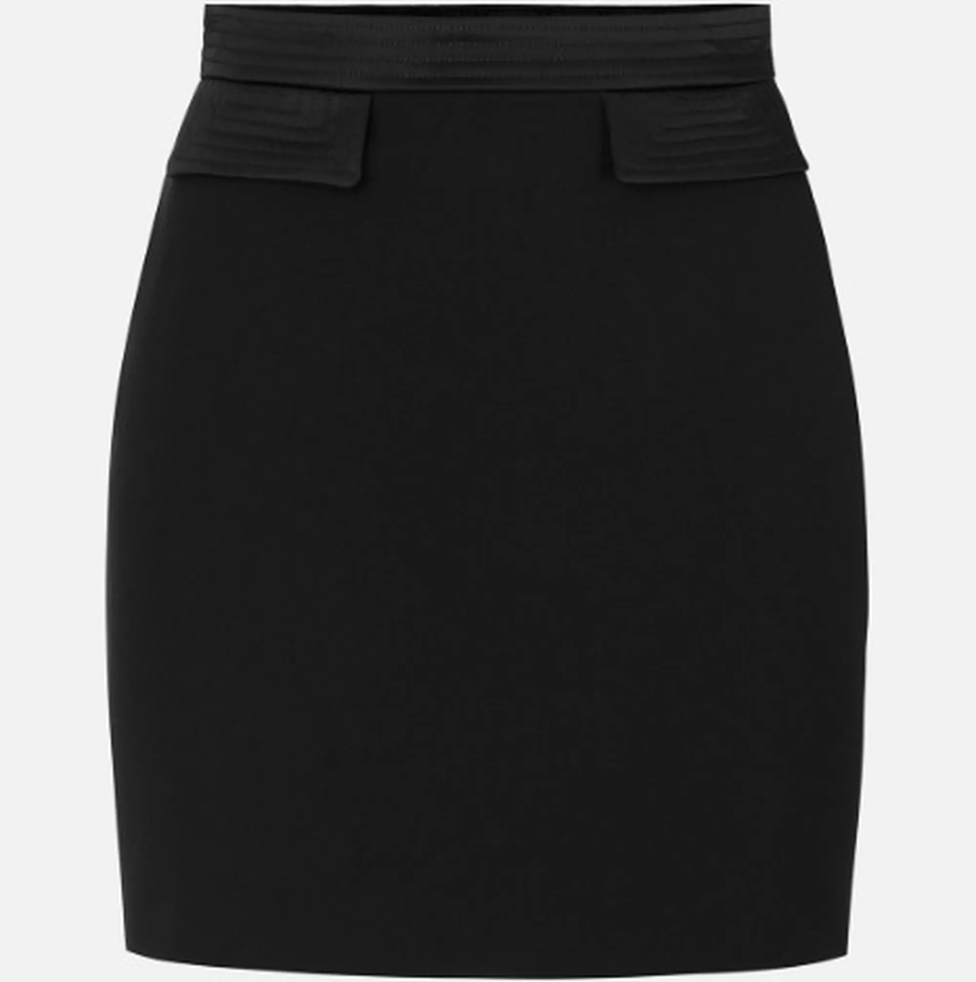 Elisabetta Franchi B'Double Stretch Crepe And Satin Skirt' Black Go21766E2 193183
