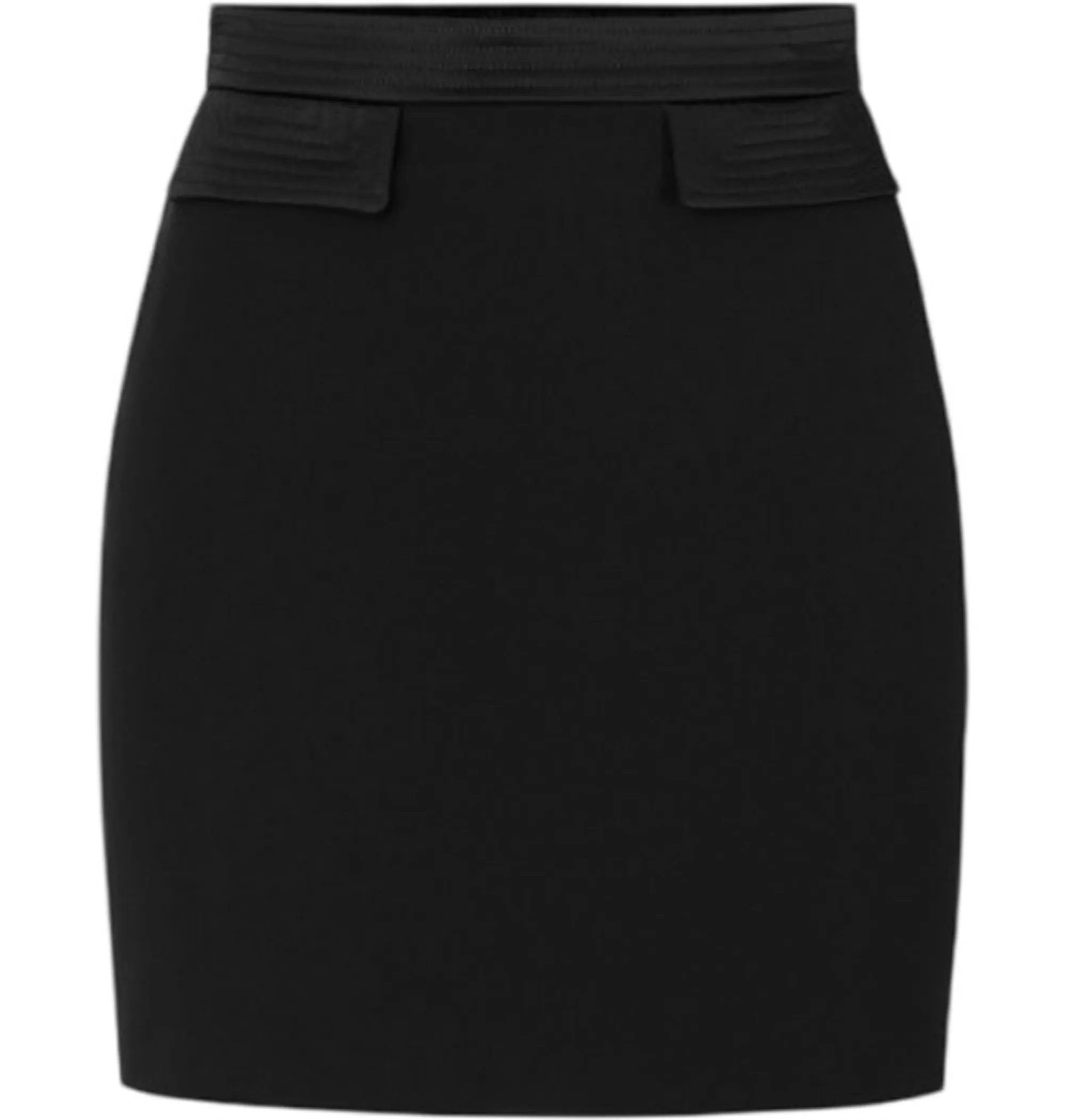 Elisabetta Franchi Gonna In Doppio Crepe Stretch E Raso Nero Go21766E2 194813