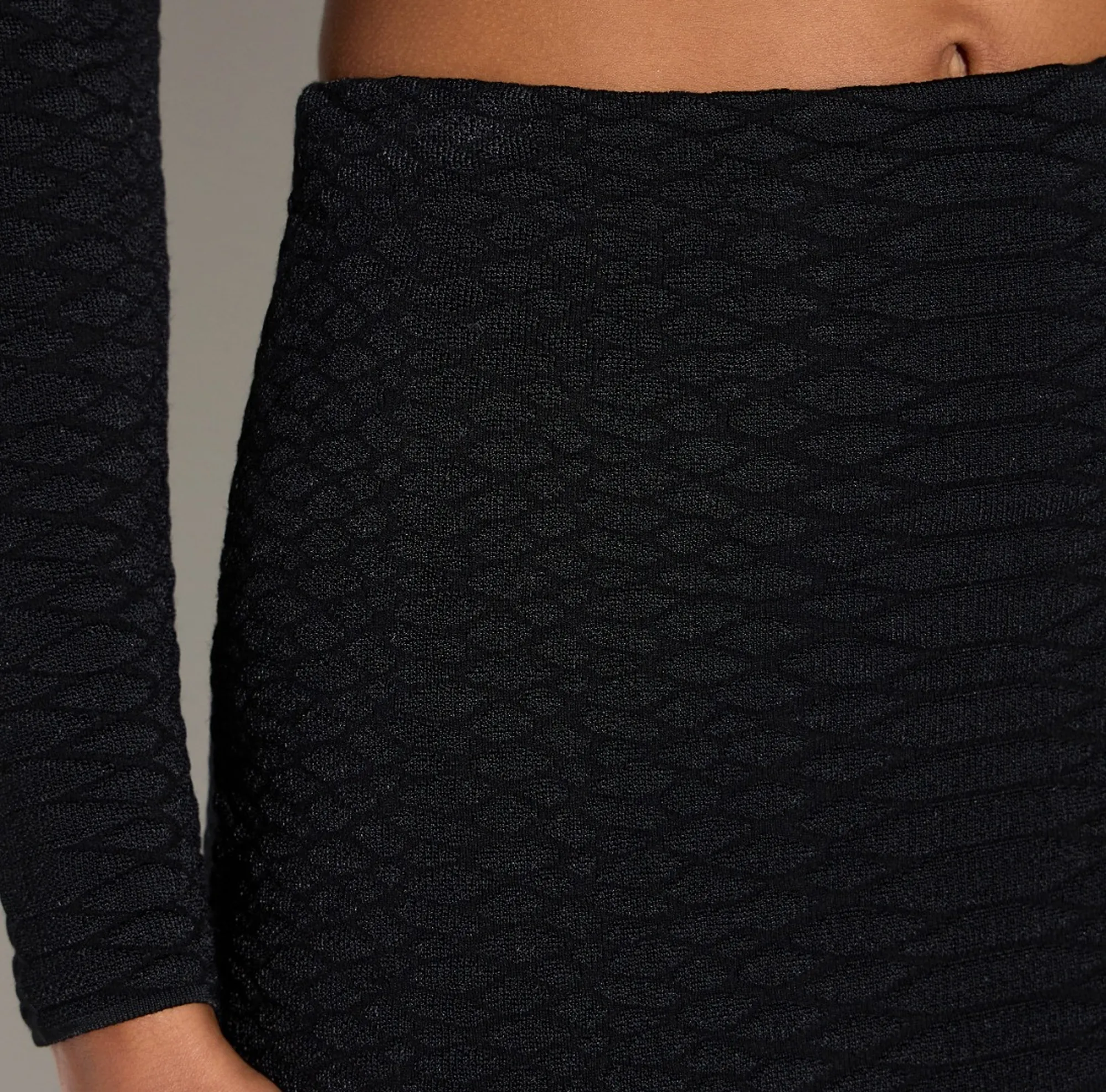 Elisabetta Franchi B'Snake-Weave Knit Skirt' Black Gk10S67E2 188356