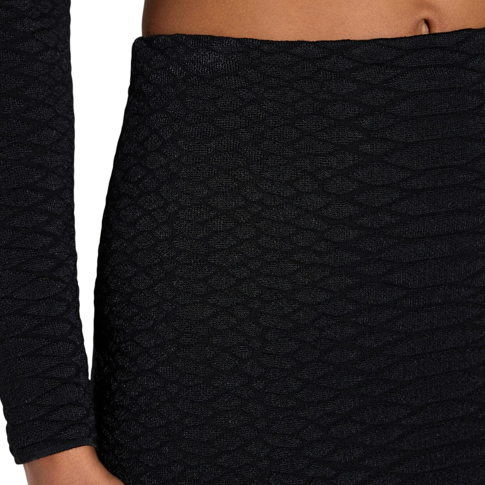 Elisabetta Franchi Gonna In Maglia A Trama Snake Nero Gk10S67E2 189173