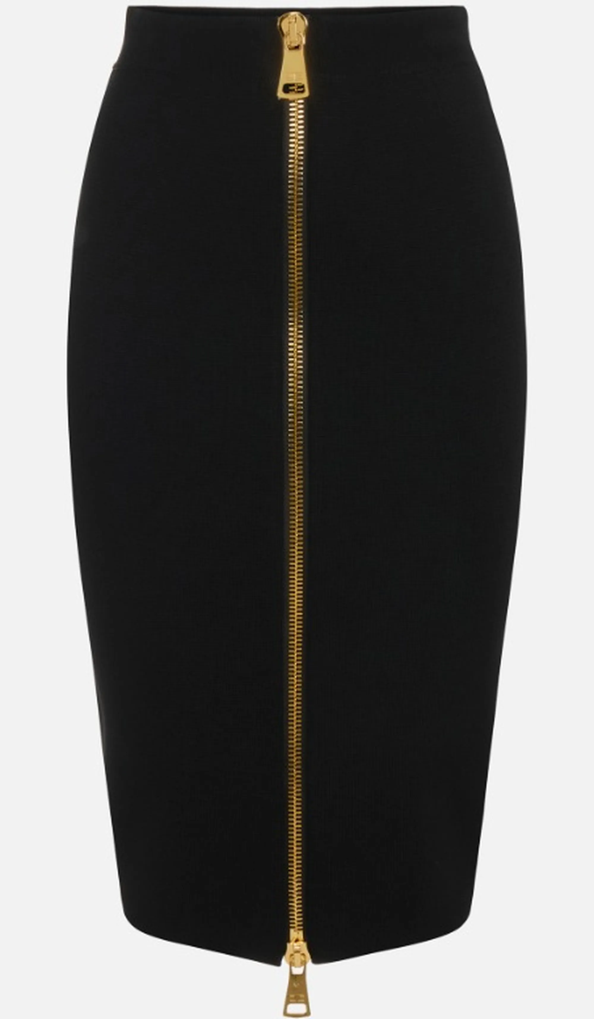 Elisabetta Franchi Gonna In Maglia Con Zip Nero Gk28B66E2 184476