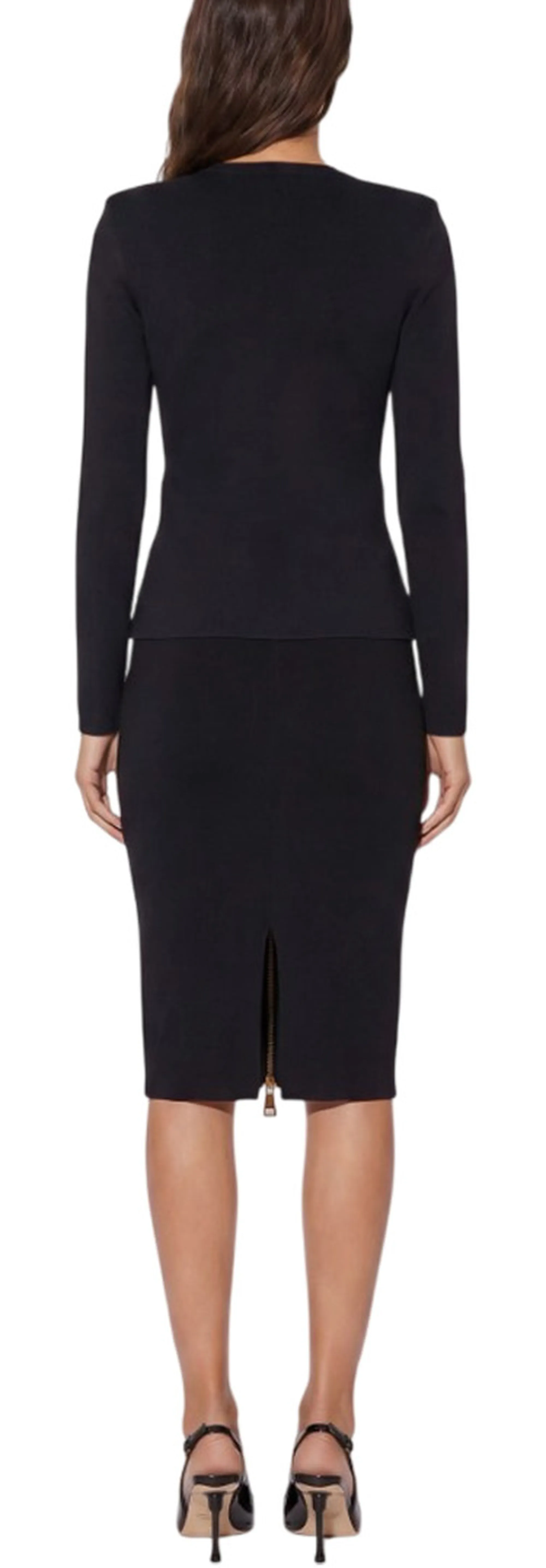 Elisabetta Franchi B'Knitted Skirt With Zip' Black Gk28B66E2 185148