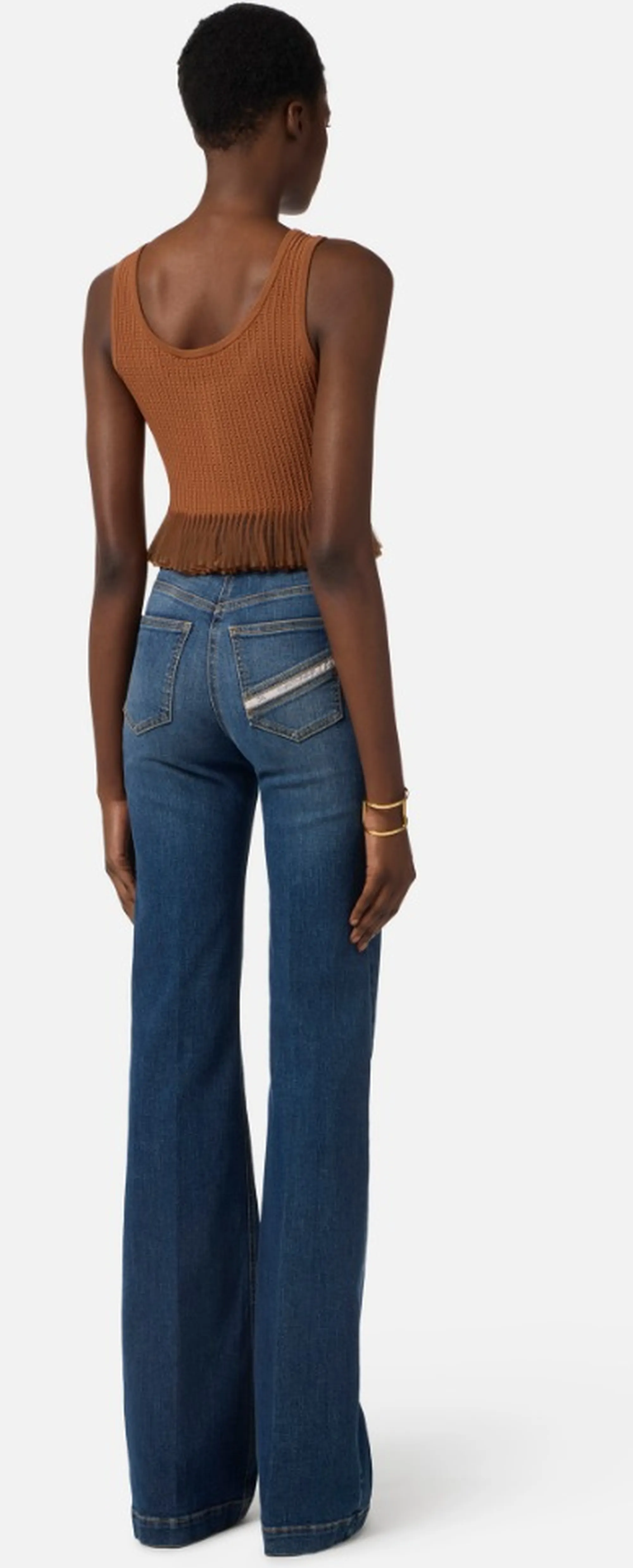 Elisabetta Franchi B'Palazzo Jeans With Buttons' Denim Pj19D61E2 171571