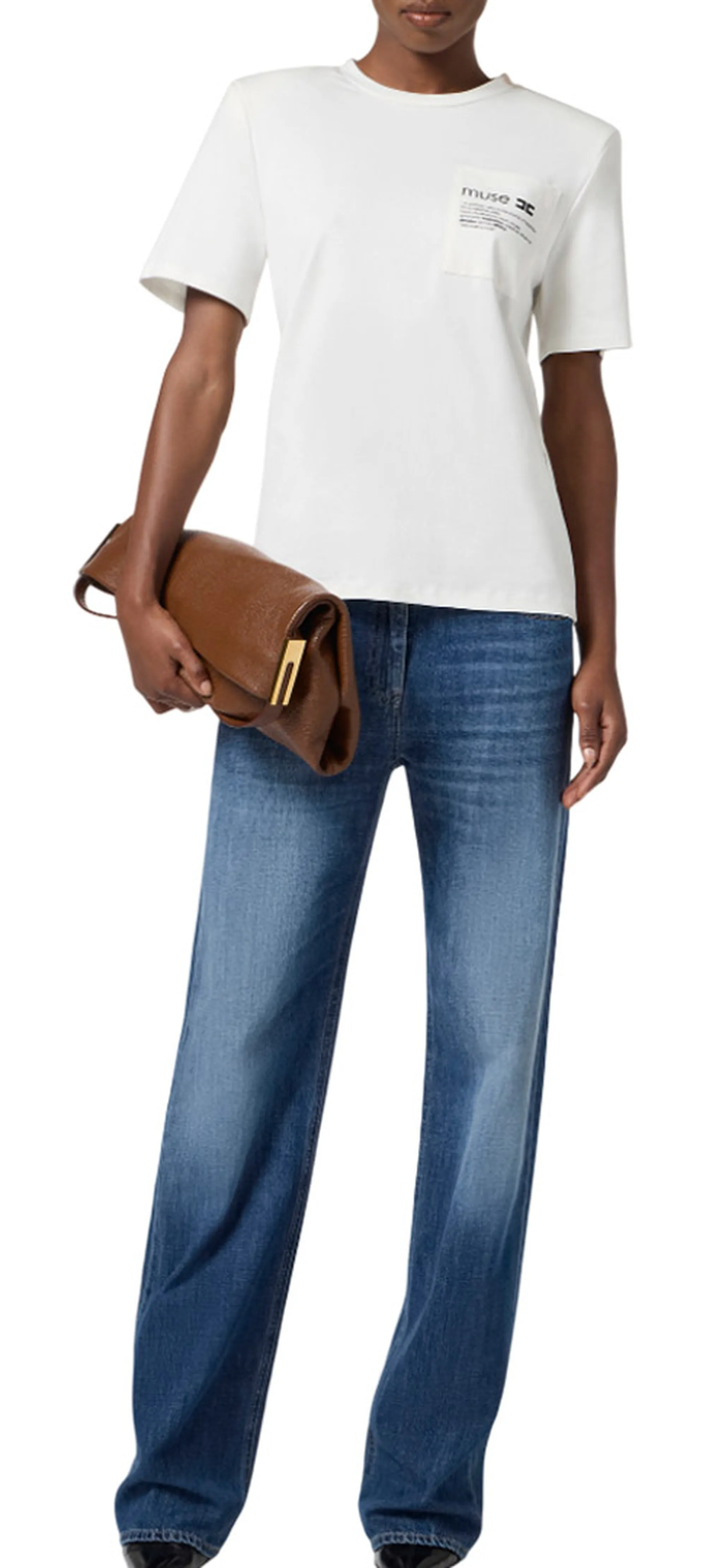 Elisabetta Franchi Jeans A Palazzo Con Dettagli Logo Pj09I56E2 153512