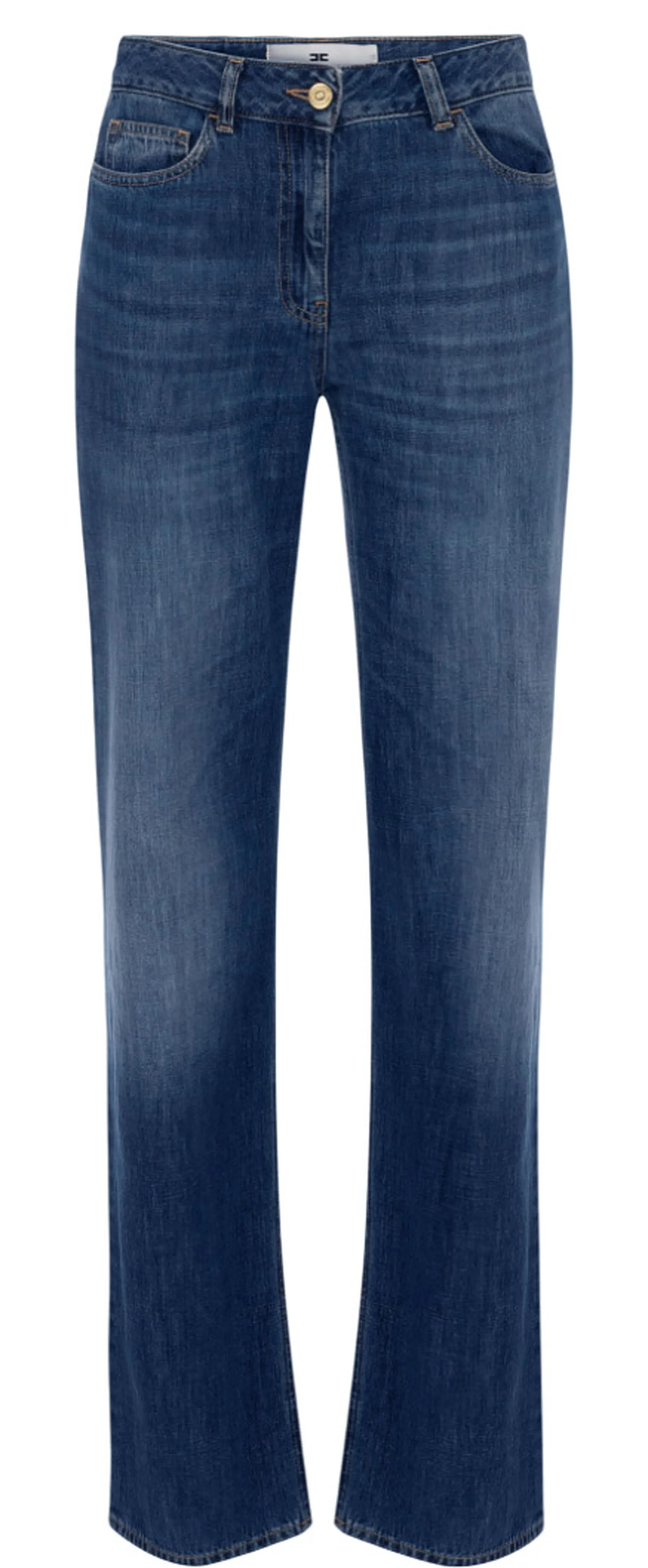 Elisabetta Franchi Jeans A Palazzo Con Dettagli Logo Pj09I56E2 153514