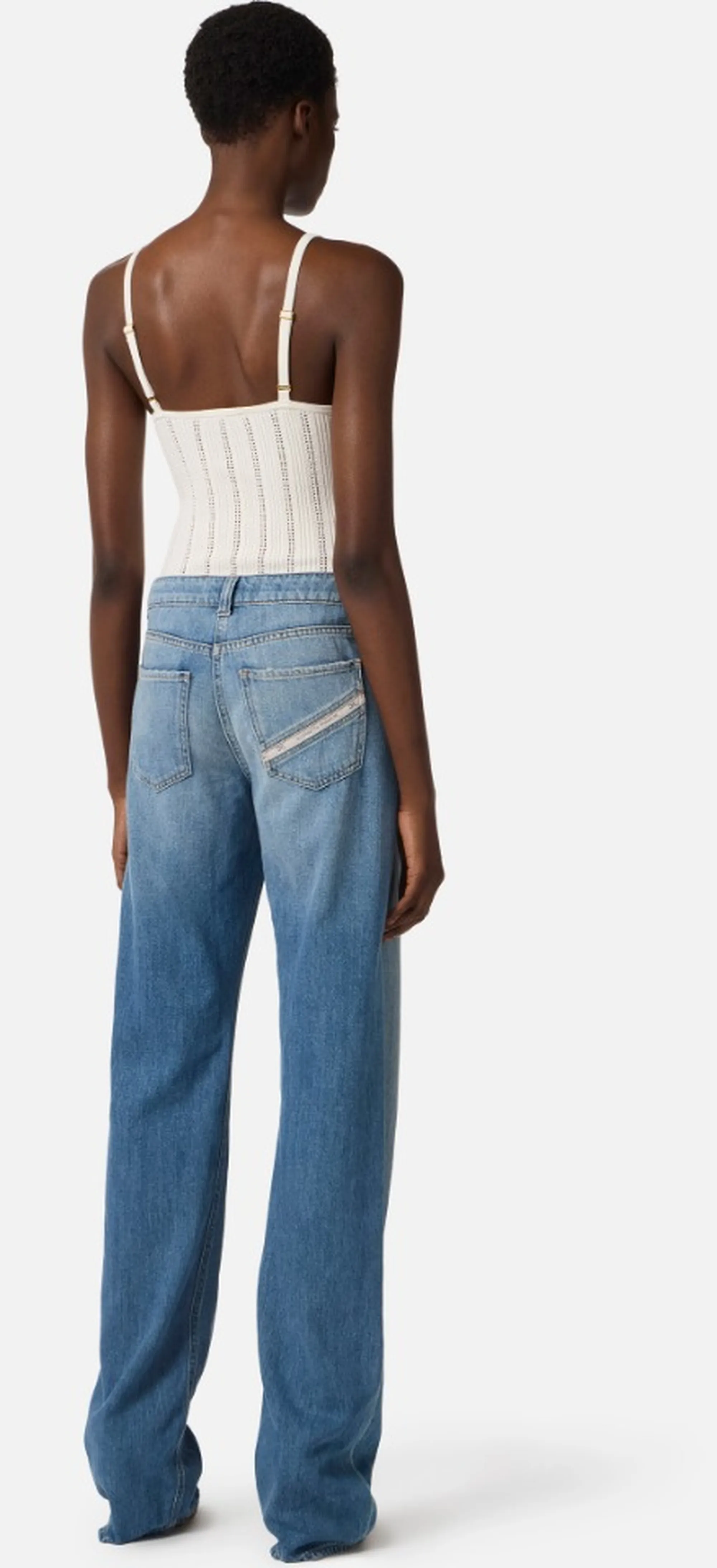 Elisabetta Franchi B'Palazzo Jeans With Logo Detail' Denim Pj21I61E2 172311