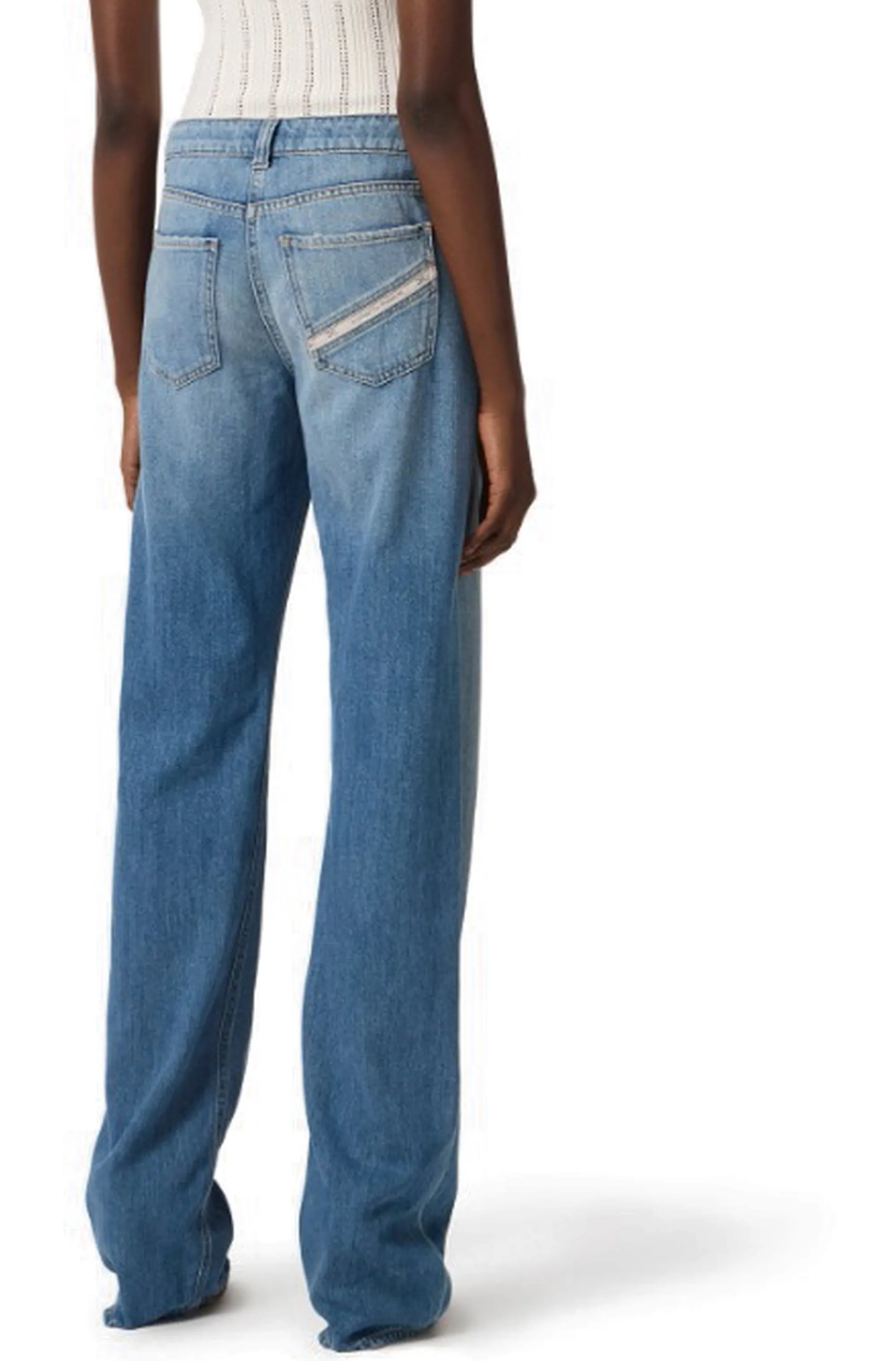 Elisabetta Franchi B'Palazzo Jeans With Logo Detail' Denim Pj21I61E2 177792