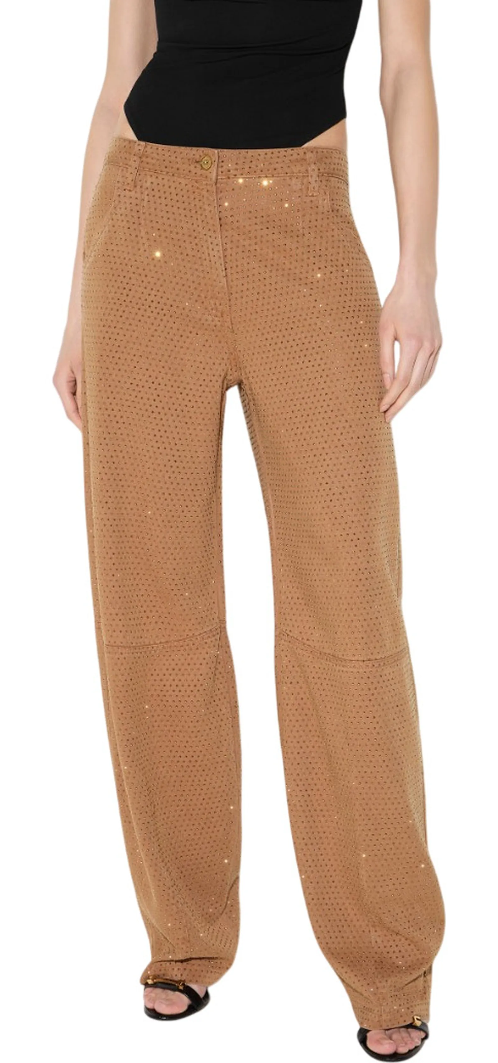 Elisabetta Franchi Jeans Baloon In Denim Con Strass Daino Pj16D66E2 184980