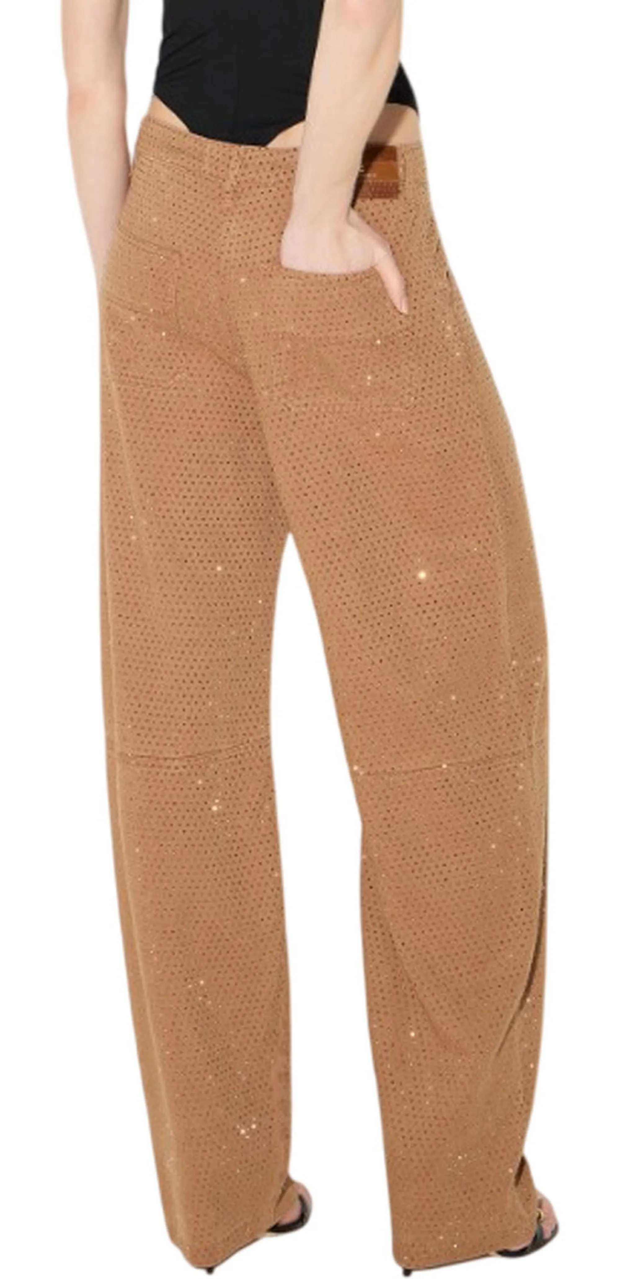 Elisabetta Franchi Jeans Baloon In Denim Con Strass Daino Pj16D66E2 184983
