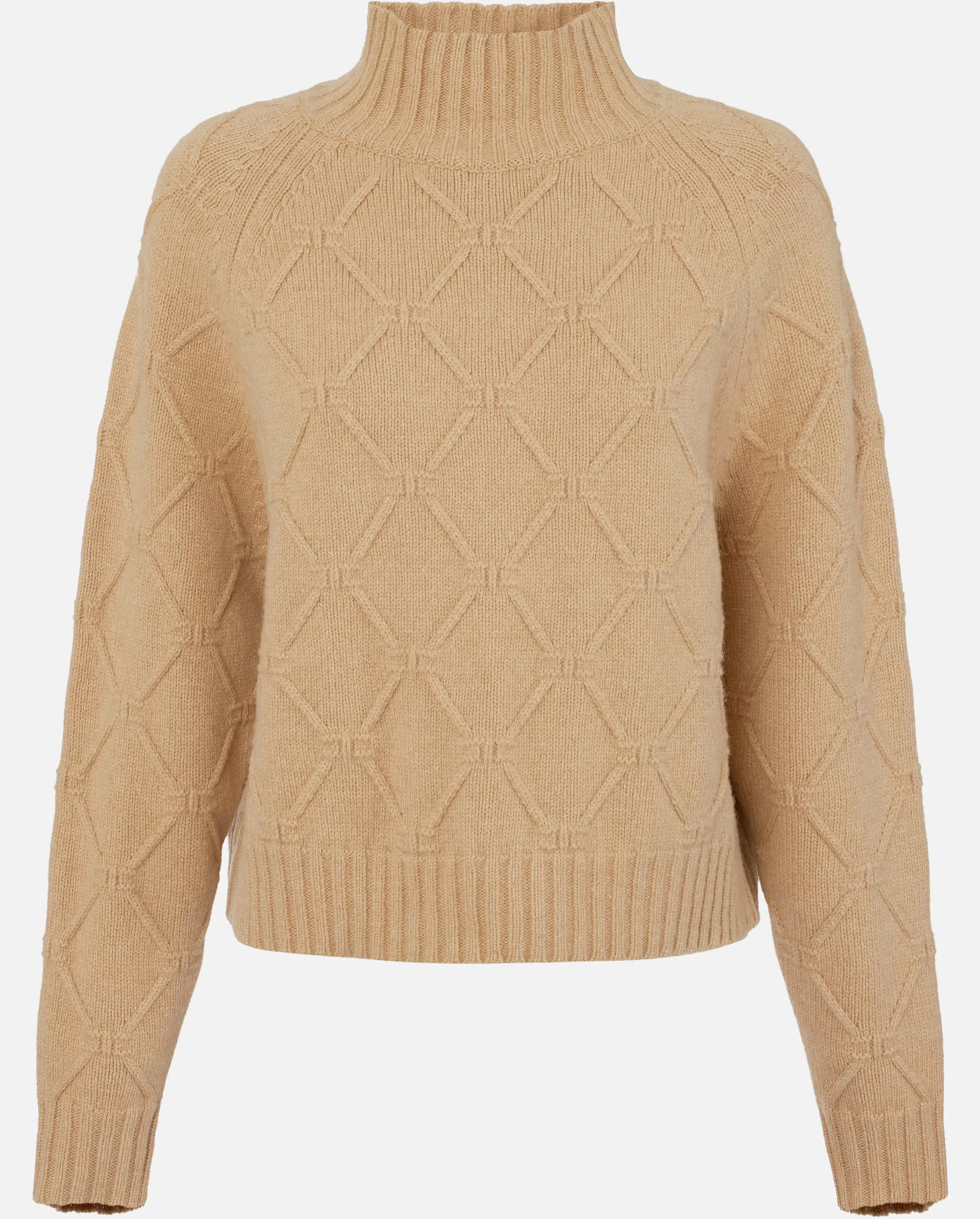 Elisabetta Franchi B'Jacquard Diamond Pattern Sweater' Honey Mk55T57E2 152979