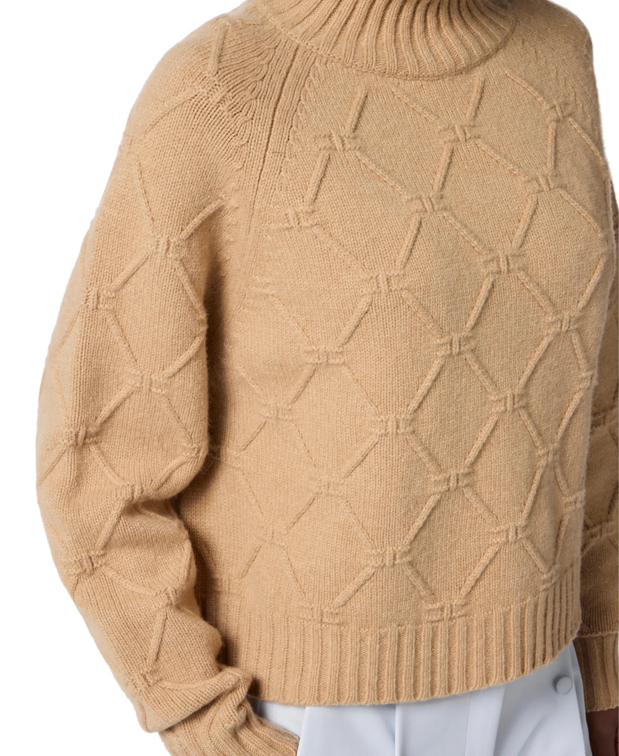 Elisabetta Franchi Maglia Con Losanghe Jacquard Miele Mk55T57E2 153575