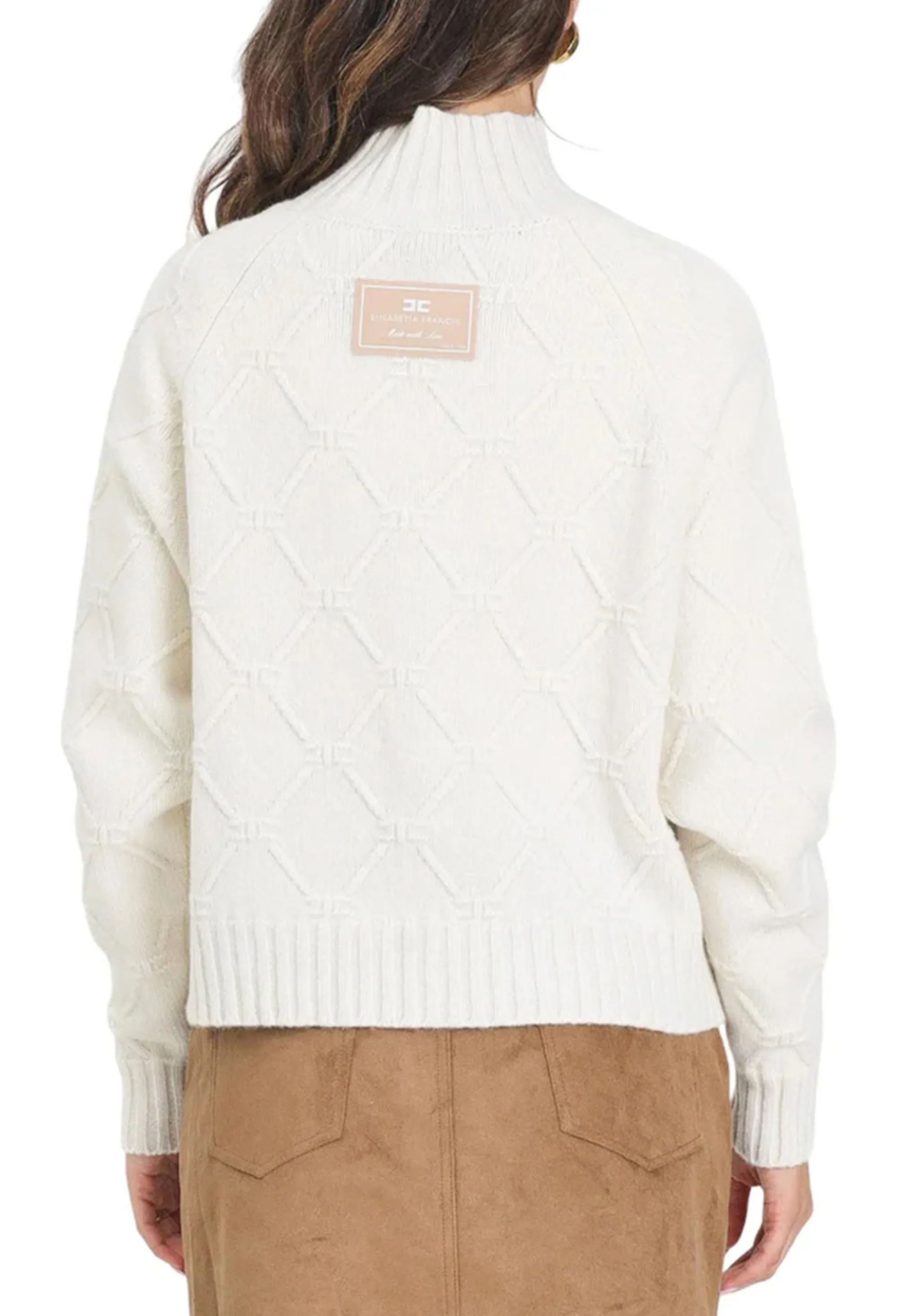 Elisabetta Franchi Maglia Con Losanghe Jacquard Mk55T57E2 153574