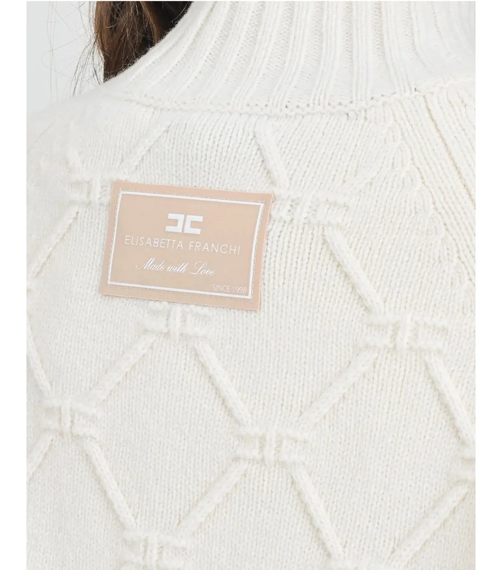 Elisabetta Franchi Maglia Con Losanghe Jacquard Mk55T57E2 153576