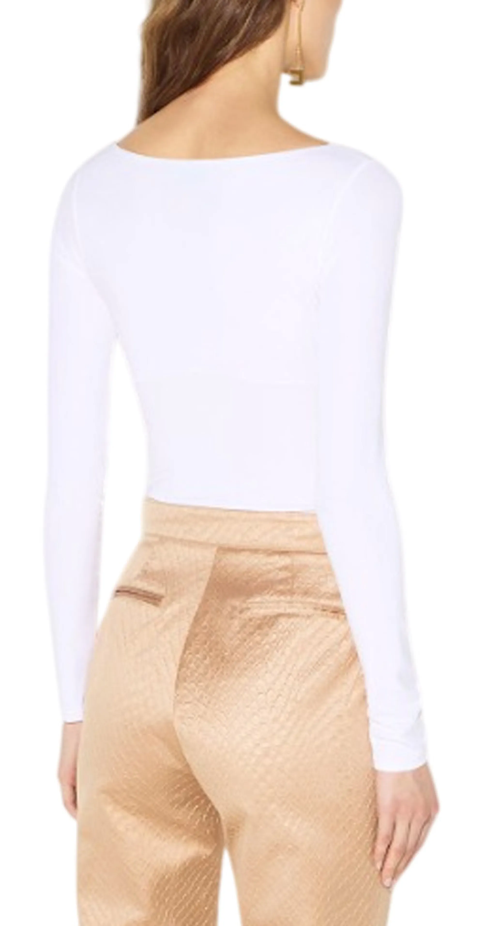 Elisabetta Franchi Maglia In Jersey Con Logo Gioiello Avorio Md00567E2 185130