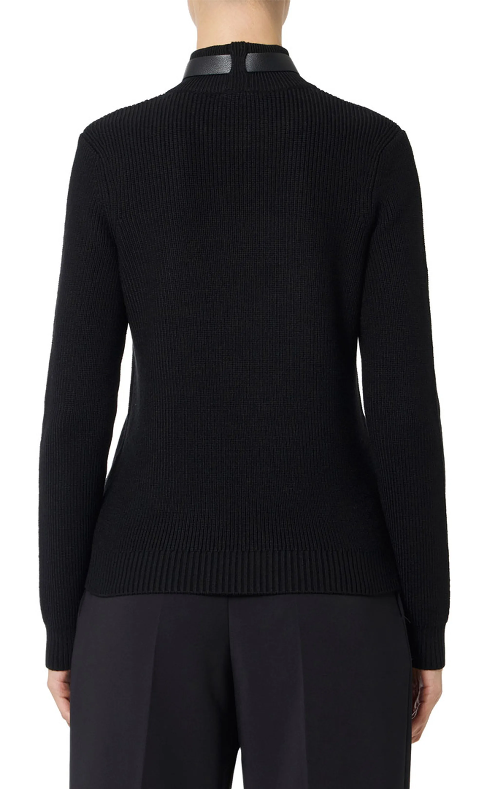Elisabetta Franchi Maglia In Misto Lana Con Cinturino Gioiello Mk05S56E2 153591